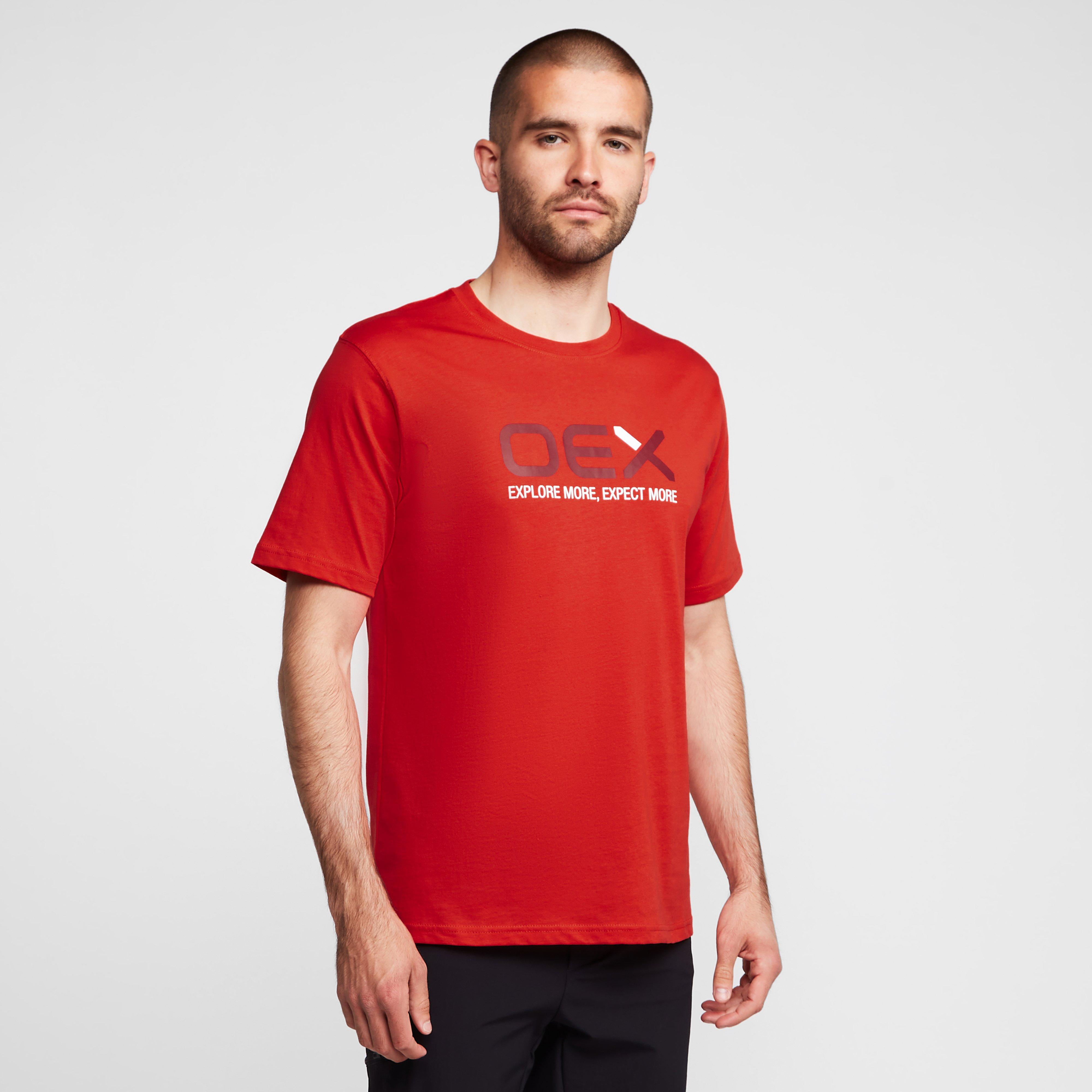 Oex Mens Explore Large Graphic Tee - Red/red  Red/red