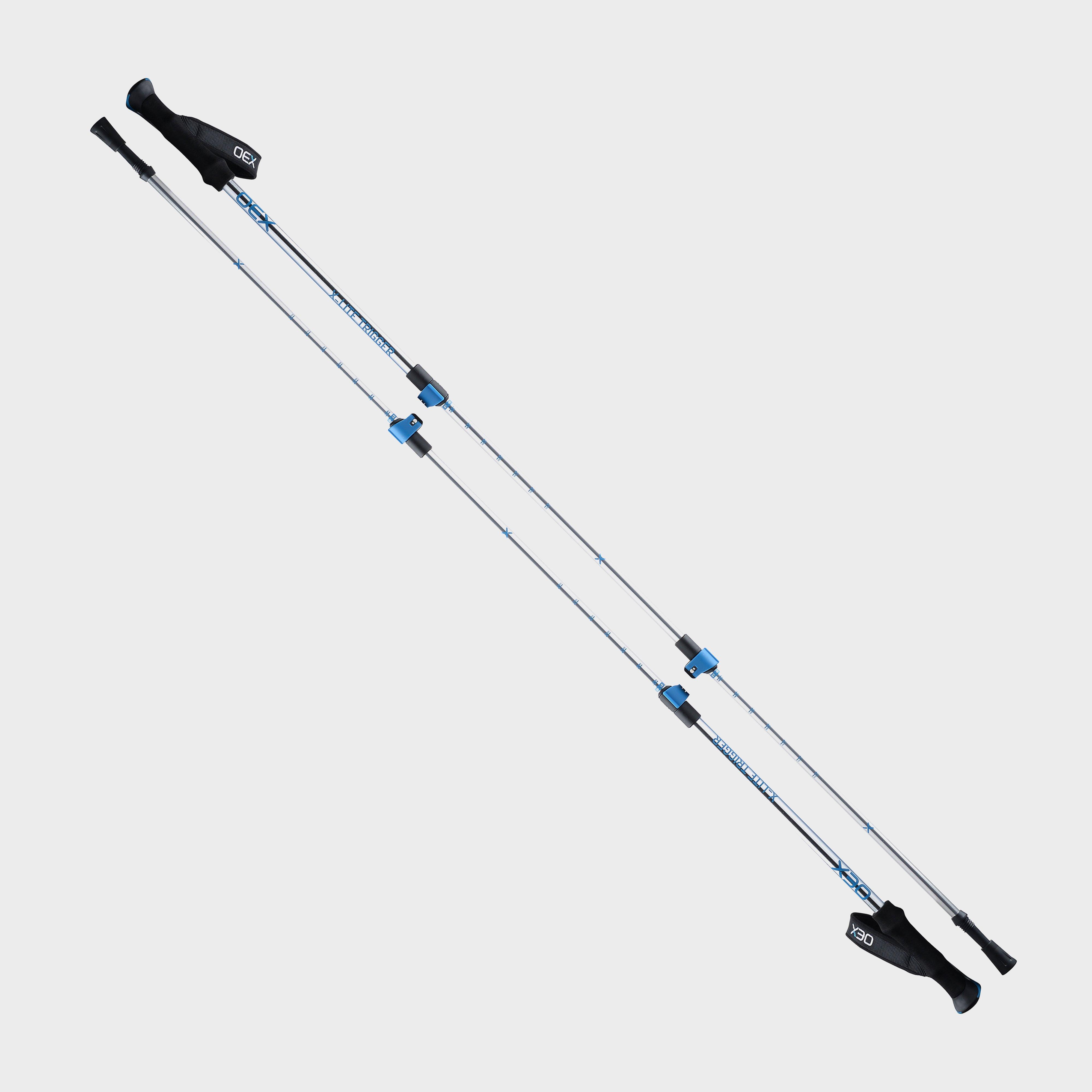 Oex X-lite Trigger Trekking Poles (pair) - Silver/pair  Silver/pair