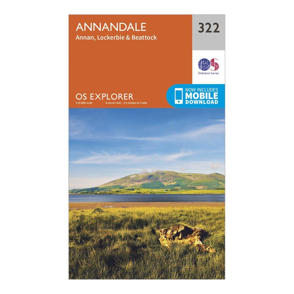Ordnance Survey Explorer 322 Annandale Map With Digital Version - Orange/d  Orange/d