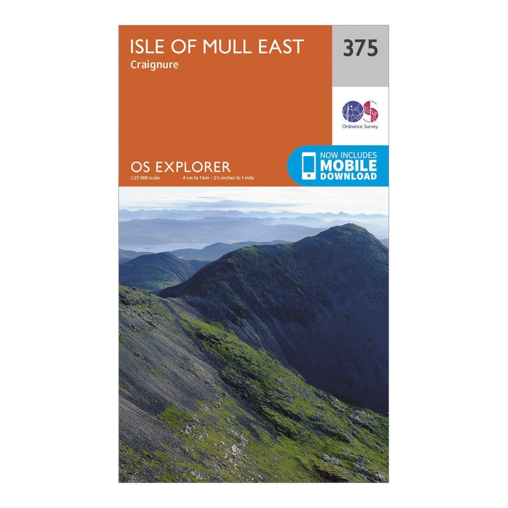 Ordnance Survey Explorer 375 Isle Of Mull East Map With Digital Version - Orange/d  Orange/d