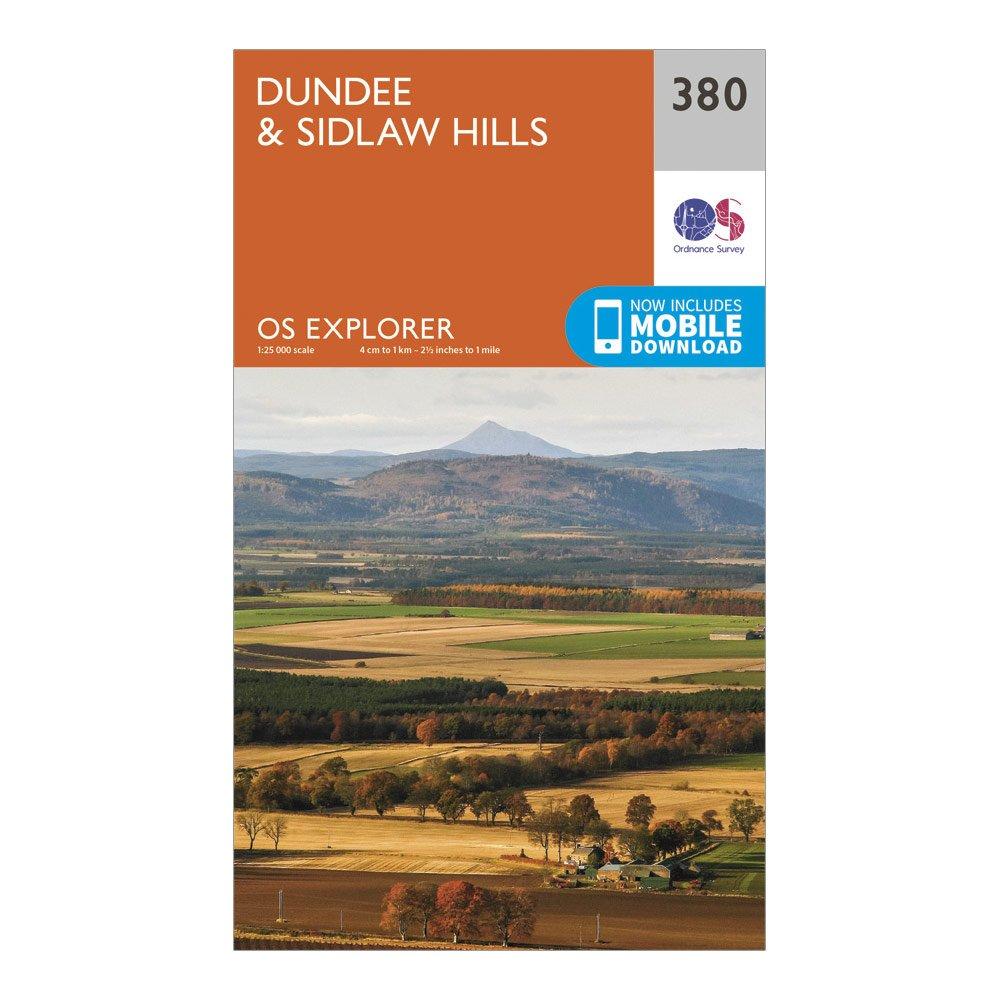Ordnance Survey Explorer 380 DundeeandSidlaw Hills Map With Digital Version - Orange/d  Orange/d