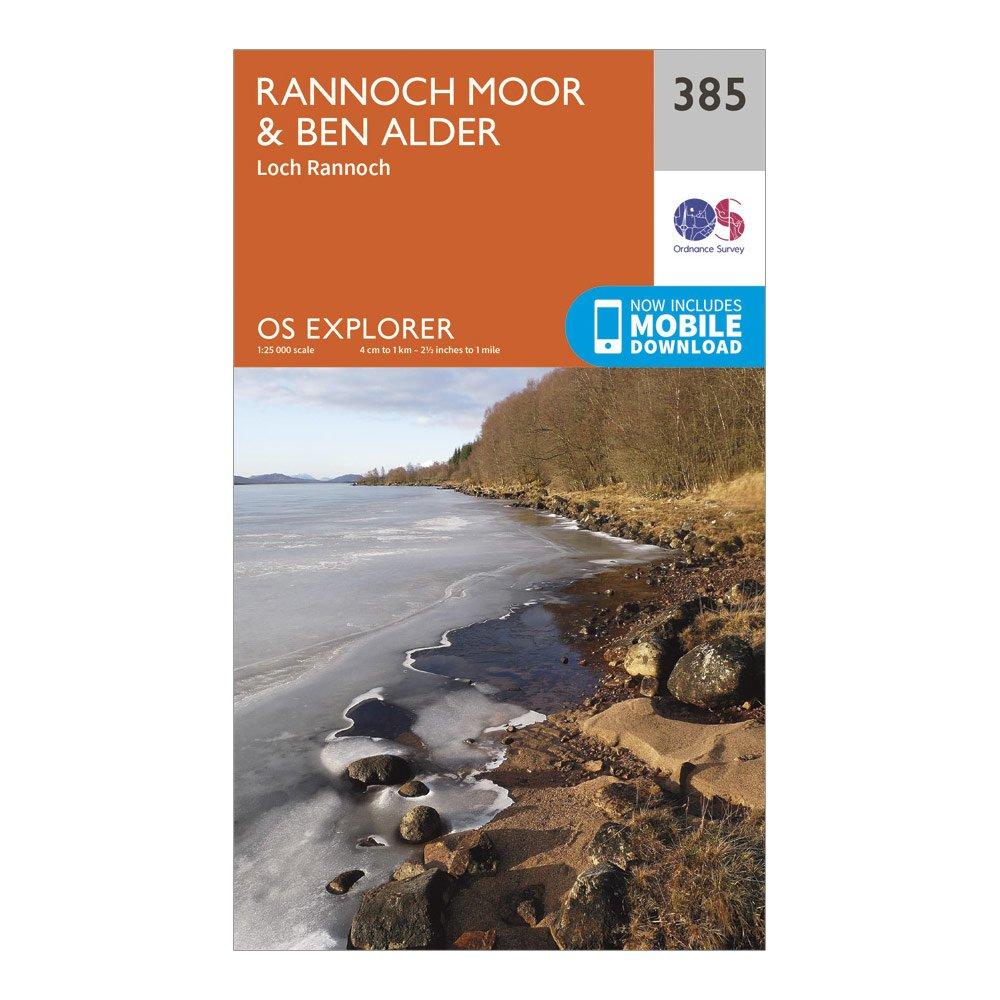 Ordnance Survey Explorer 385 Rannoch MoorandBen Alder Map With Digital Version - Orange/d  Orange/d