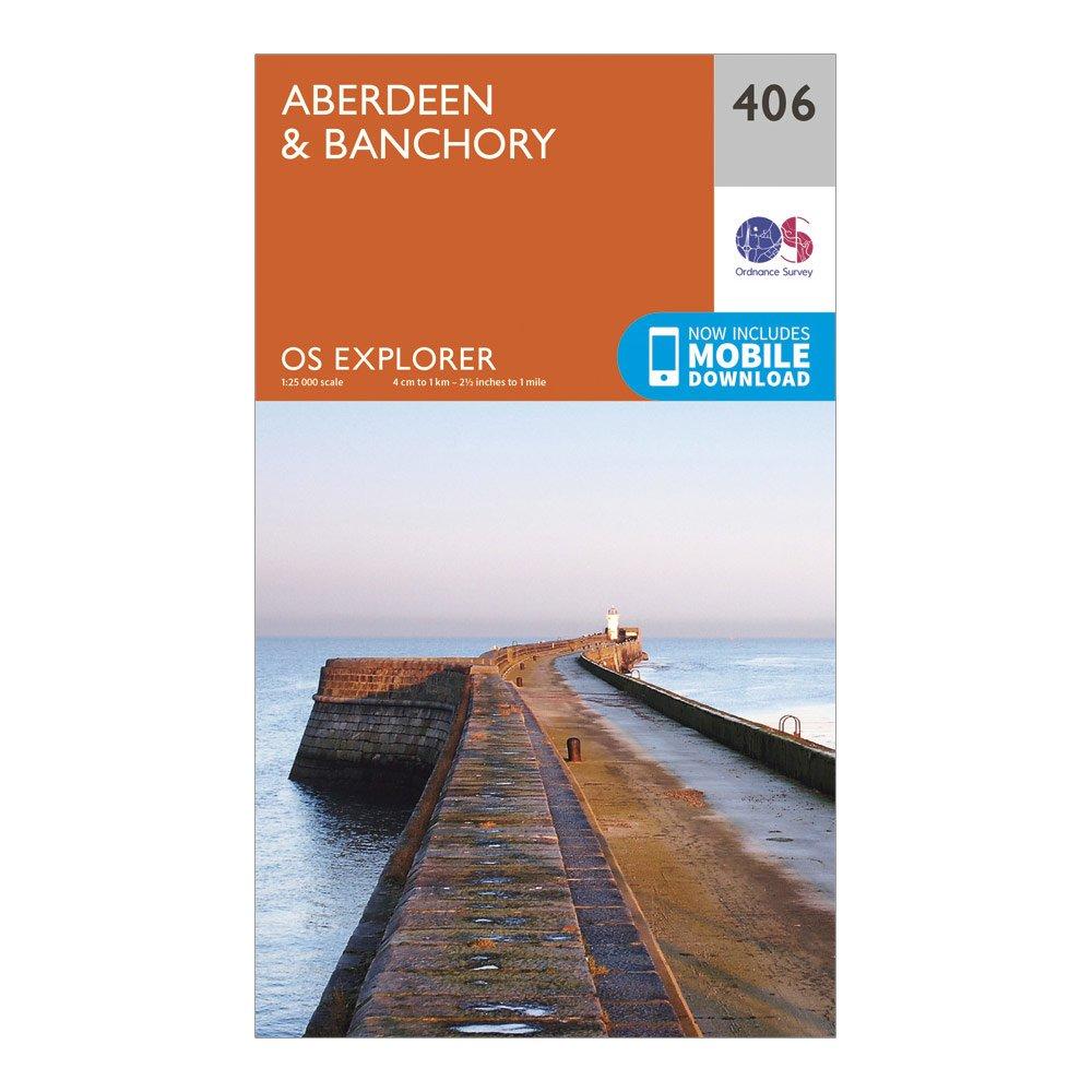 Ordnance Survey Explorer 406 AberdeenandBanchory Map With Digital Version - Orange/d  Orange/d