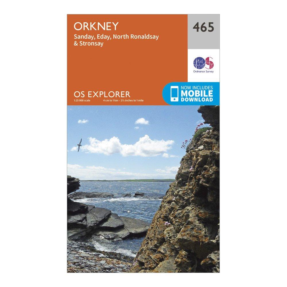 Ordnance Survey Explorer 465 Orkney Map With Digital Version - Orange  Orange