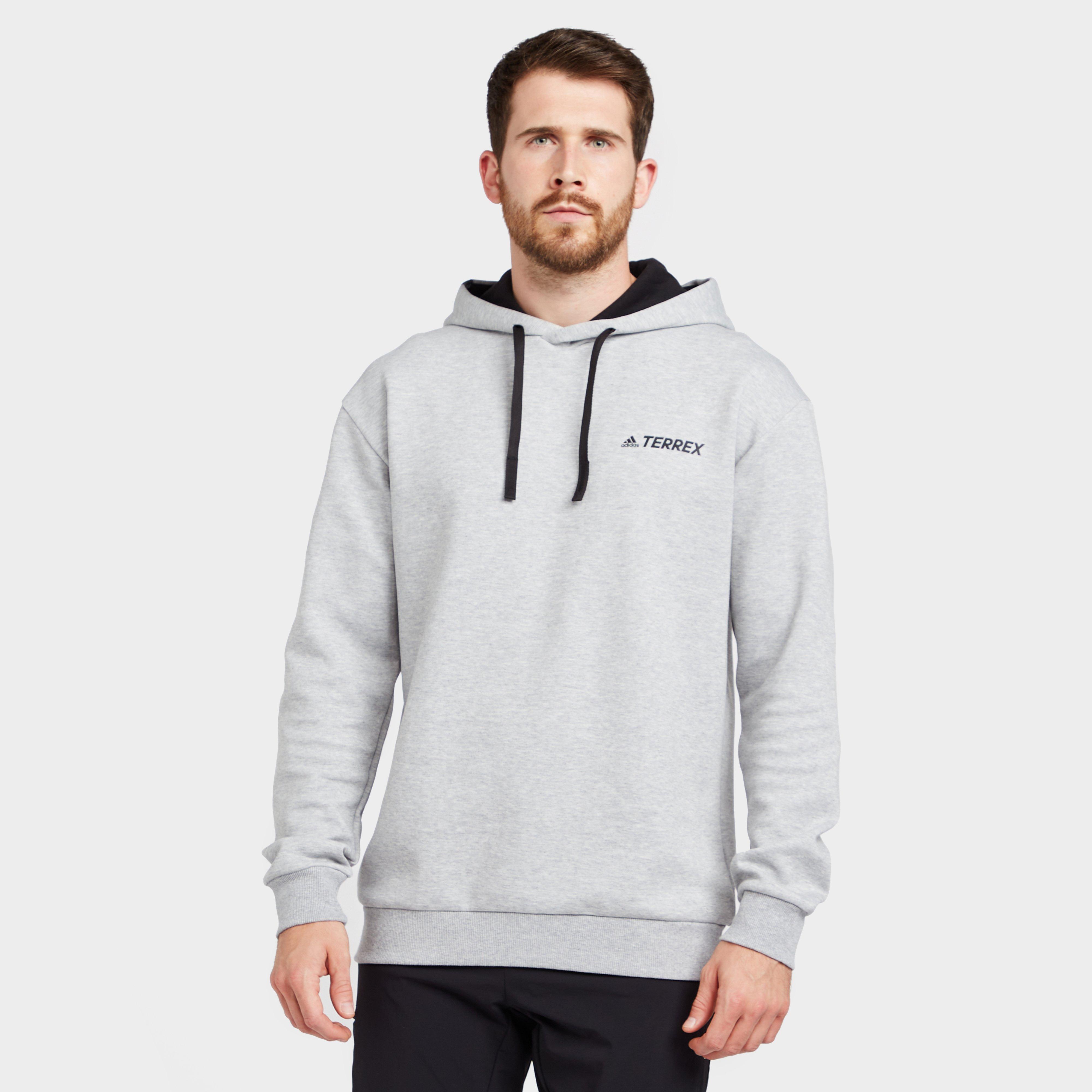 Adidas Terrex Mens Logo Graphic Hoodie - Light Grey/light Grey  Light Grey/light Grey