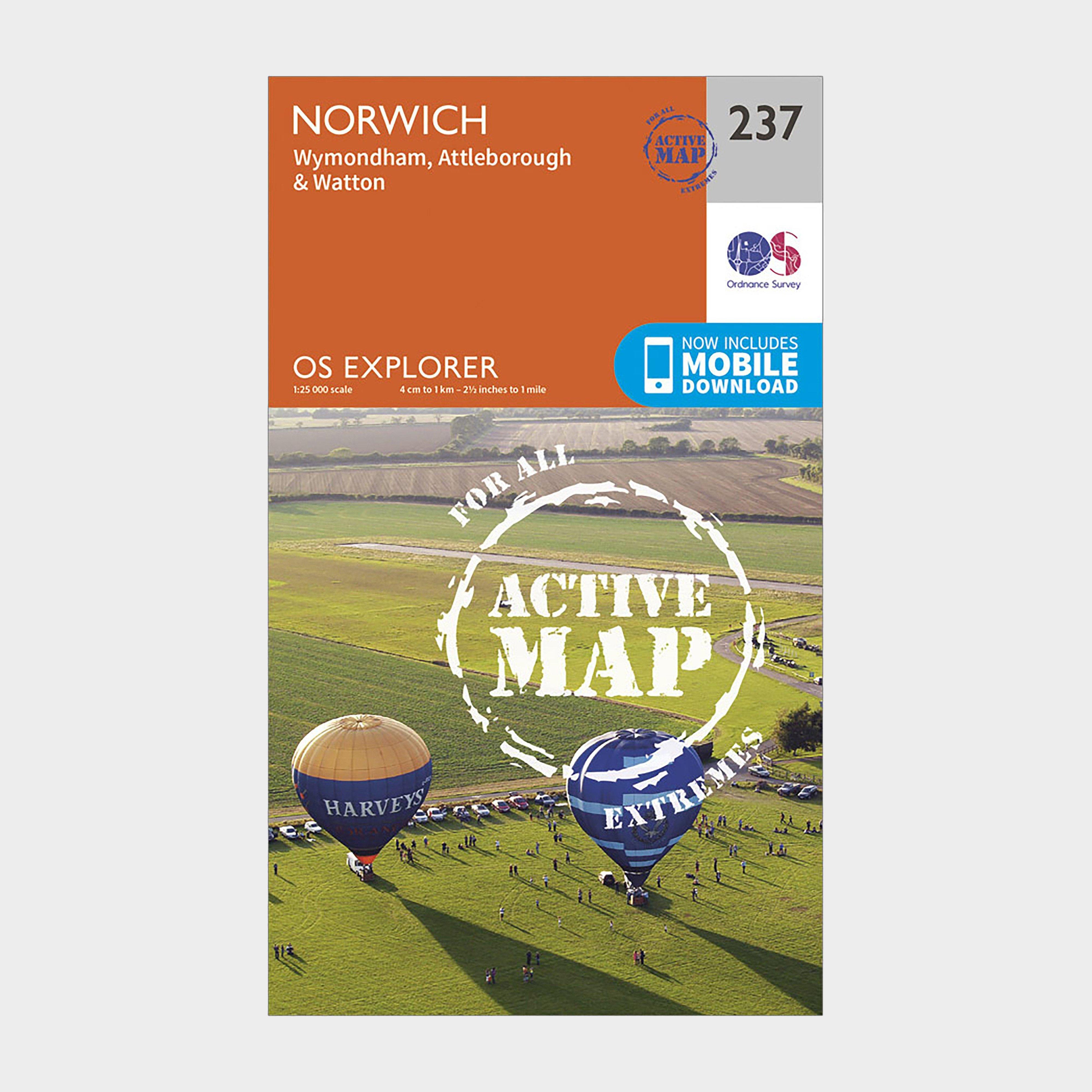 Ordnance Survey Explorer Active 237 Norwich Map With Digital Version - D/d  D/d