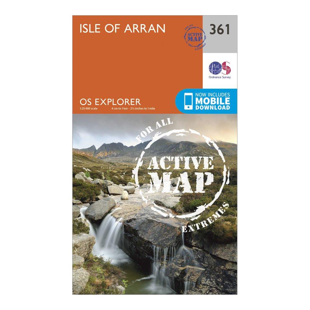 Ordnance Survey Explorer Active 361 Isle Of Arran Map With Digital Version - Orange/d  Orange/d