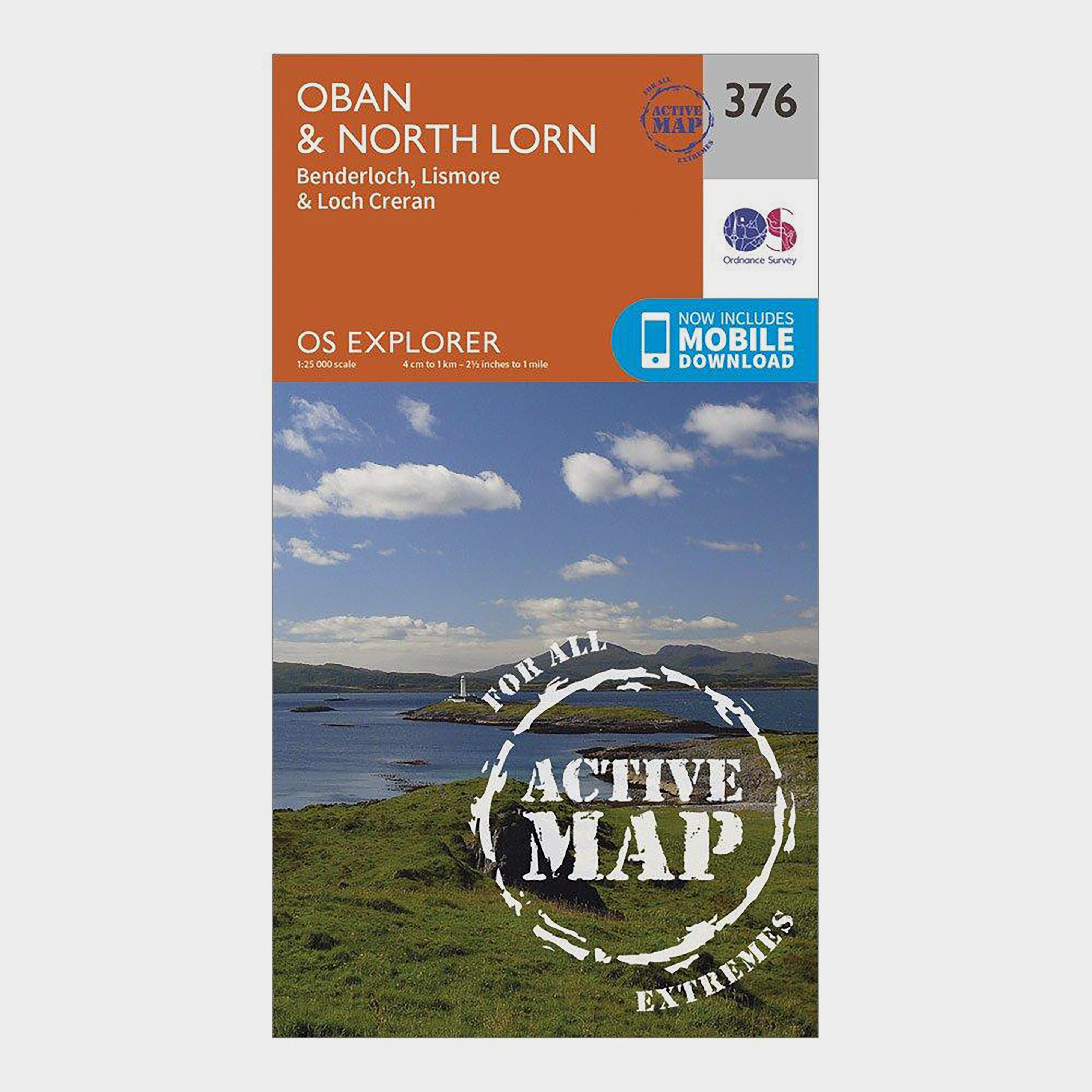 Ordnance Survey Explorer Active 376 ObanandNorth Lorn Map With Digital Version - Orange/d  Orange/d