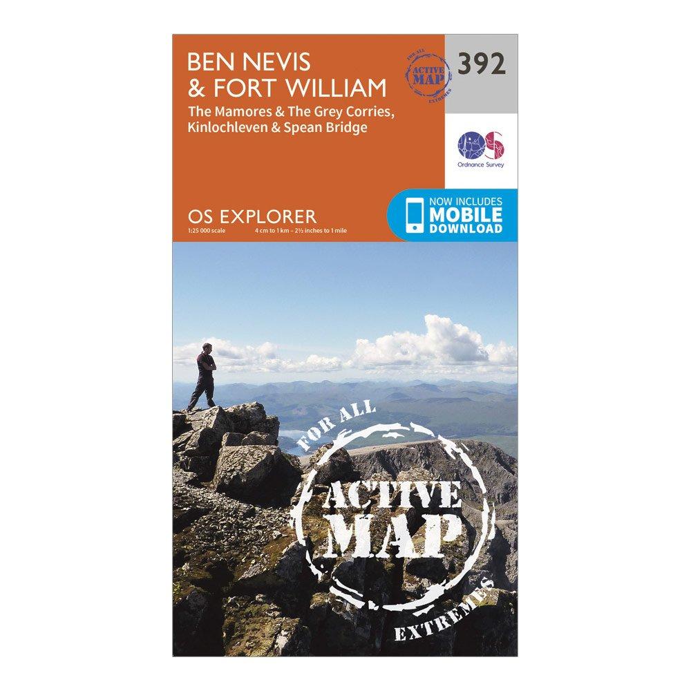 Ordnance Survey Explorer Active 392 Ben Nevis Map With Digital Version - D/d  D/d