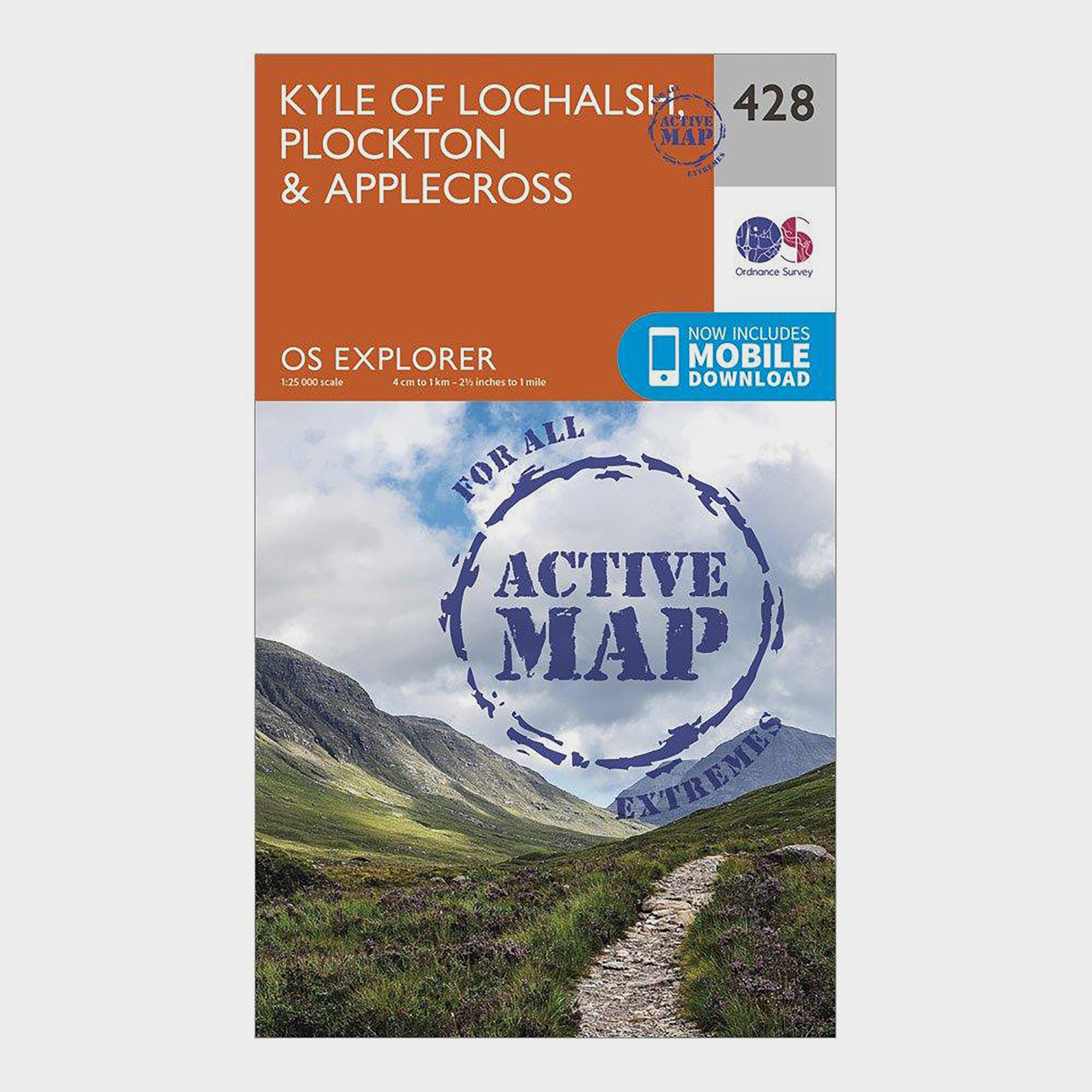 Ordnance Survey Explorer Active 428 Kyle Of Lochalsh  PlocktonandApplecross Map With Digital Version - Orange/d  Orange/d
