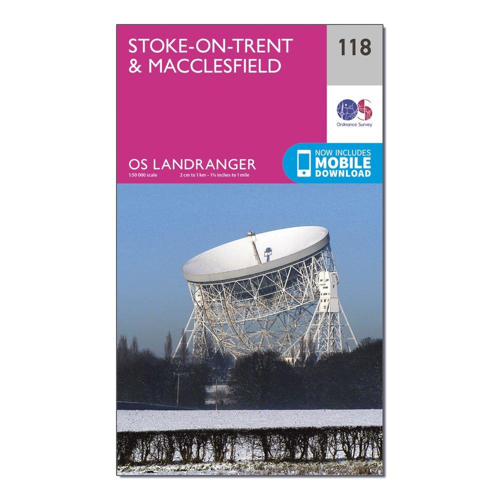 Ordnance Survey Landranger 118 Stoke-on-trentandMacclesfield Map - Pink/d  Pink/d