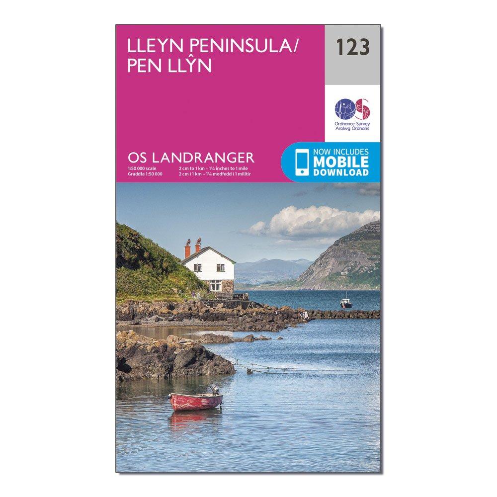 Ordnance Survey Landranger 123 Lleyn Peninsula Map With Digital Version - Pink/d  Pink/d