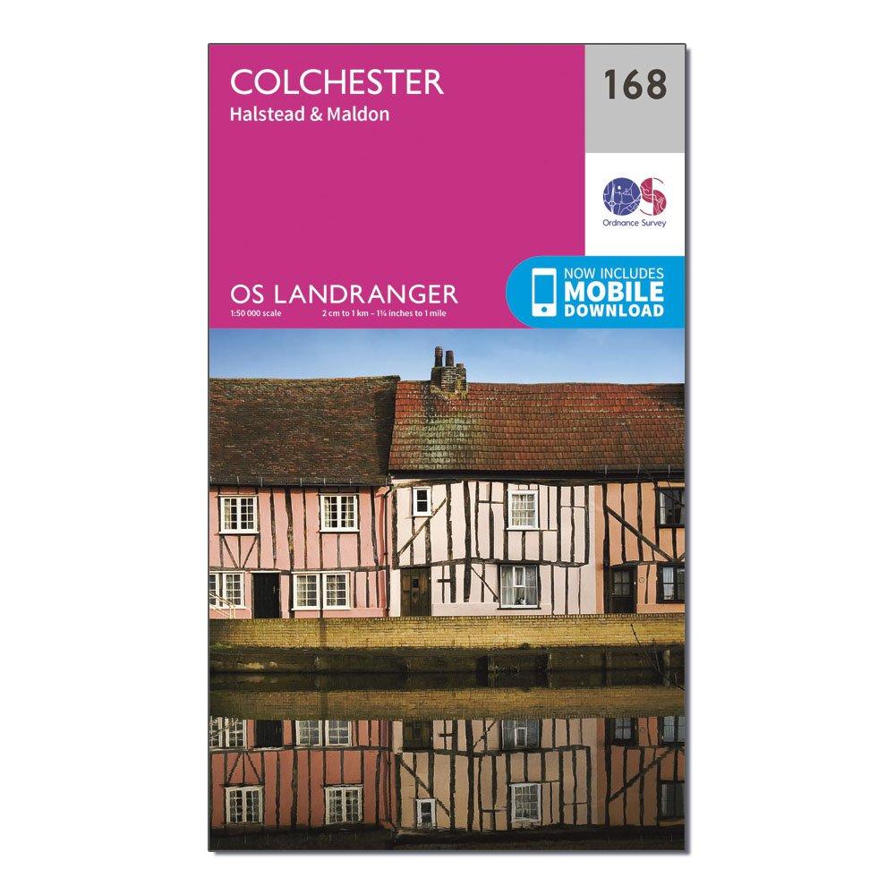 Ordnance Survey Landranger 168 Colchester Map - Pink/d  Pink/d