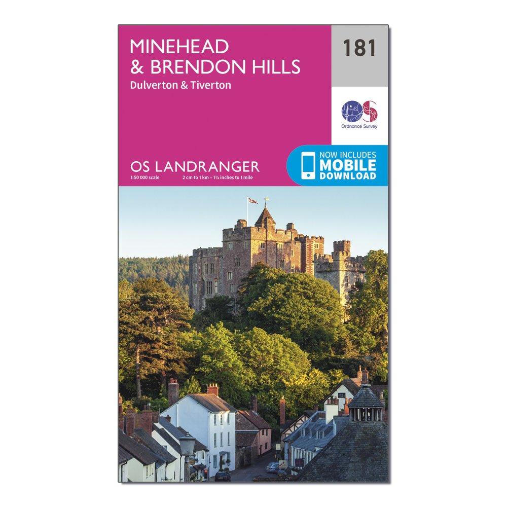 Ordnance Survey Landranger 181 MineheadandBrendon Hills  DulvertonandTiverton Map With Digital Version - Pink/d  Pink/d
