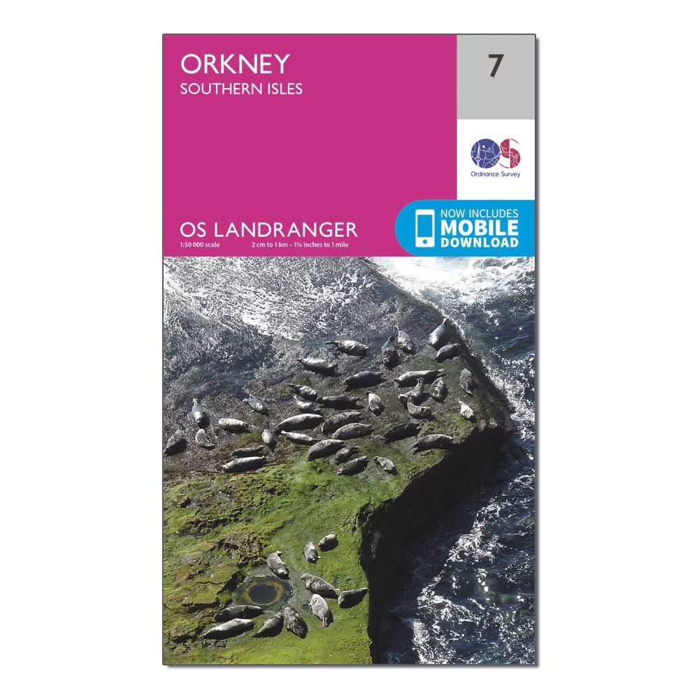 Ordnance Survey Landranger 7 Orkney Southern Isles Map With Digital Version - Pink/d  Pink/d