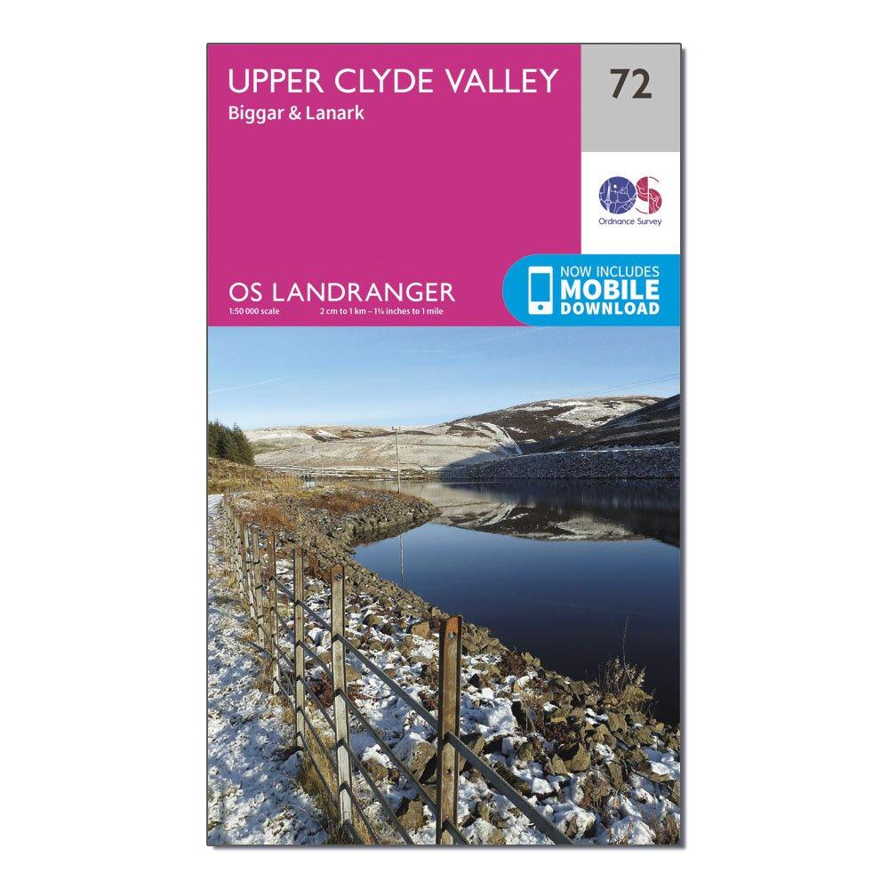 Ordnance Survey Landranger 72 Upper Clyde Valley  BiggarandLanark Map With Digital Version - Pink/d  Pink/d