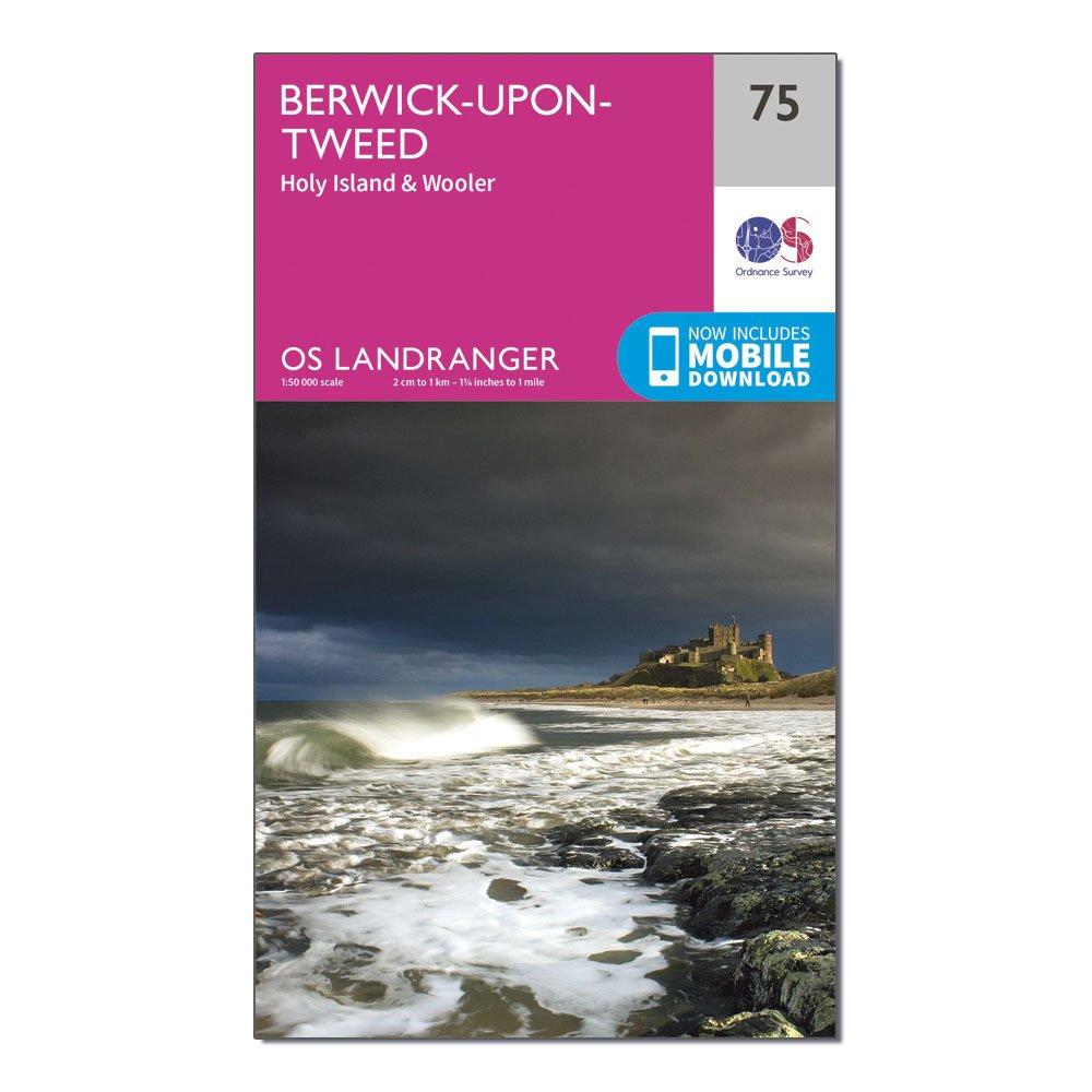 Ordnance Survey Landranger 75 Berwick-upon-tweed Map - Pink/d  Pink/d