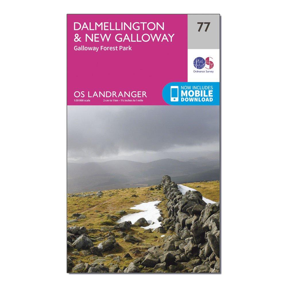 Ordnance Survey Landranger 77 DalmellingtonandNew Galloway  Galloway Forest Park Map With Digital Version - Pink/d  Pink/d