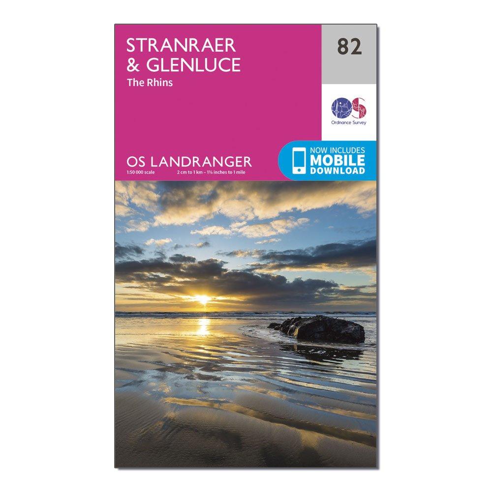 Ordnance Survey Landranger 82 StranraerandGlenluce Map With Digital Version - Pink/d  Pink/d