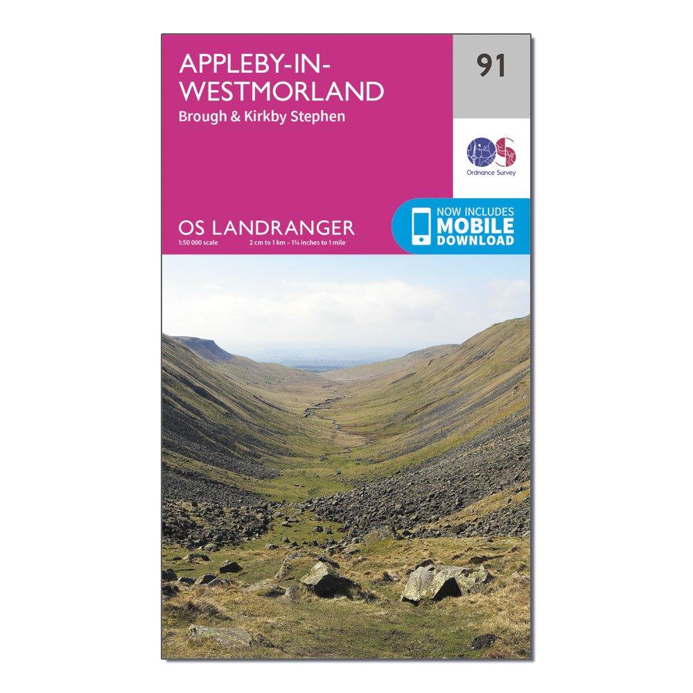 Ordnance Survey Landranger 91 Appleby-in-westmorland Map With Digital Version - Pink/d  Pink/d