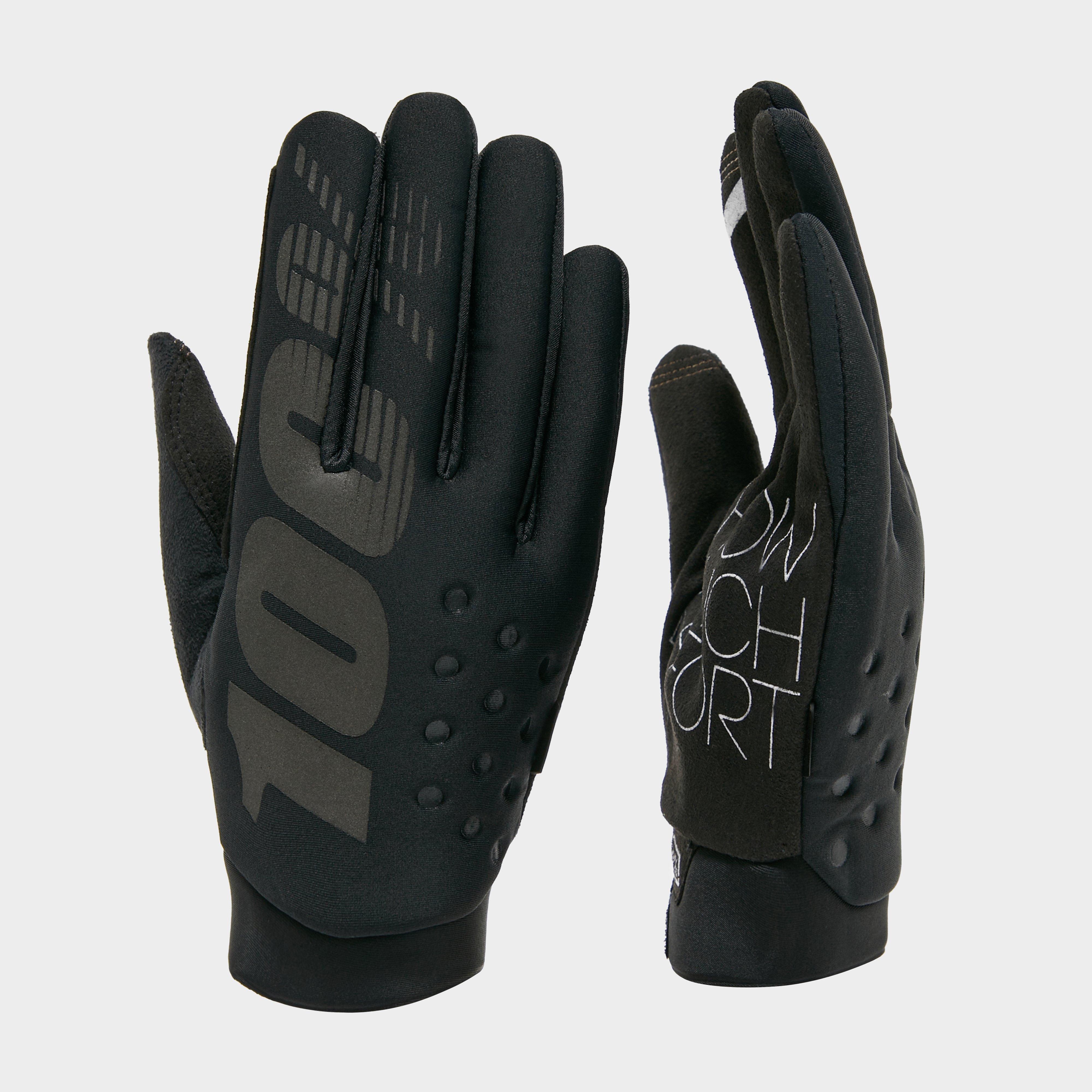 100% Mens Brisker Waterproof Gloves - Black/black  Black/black