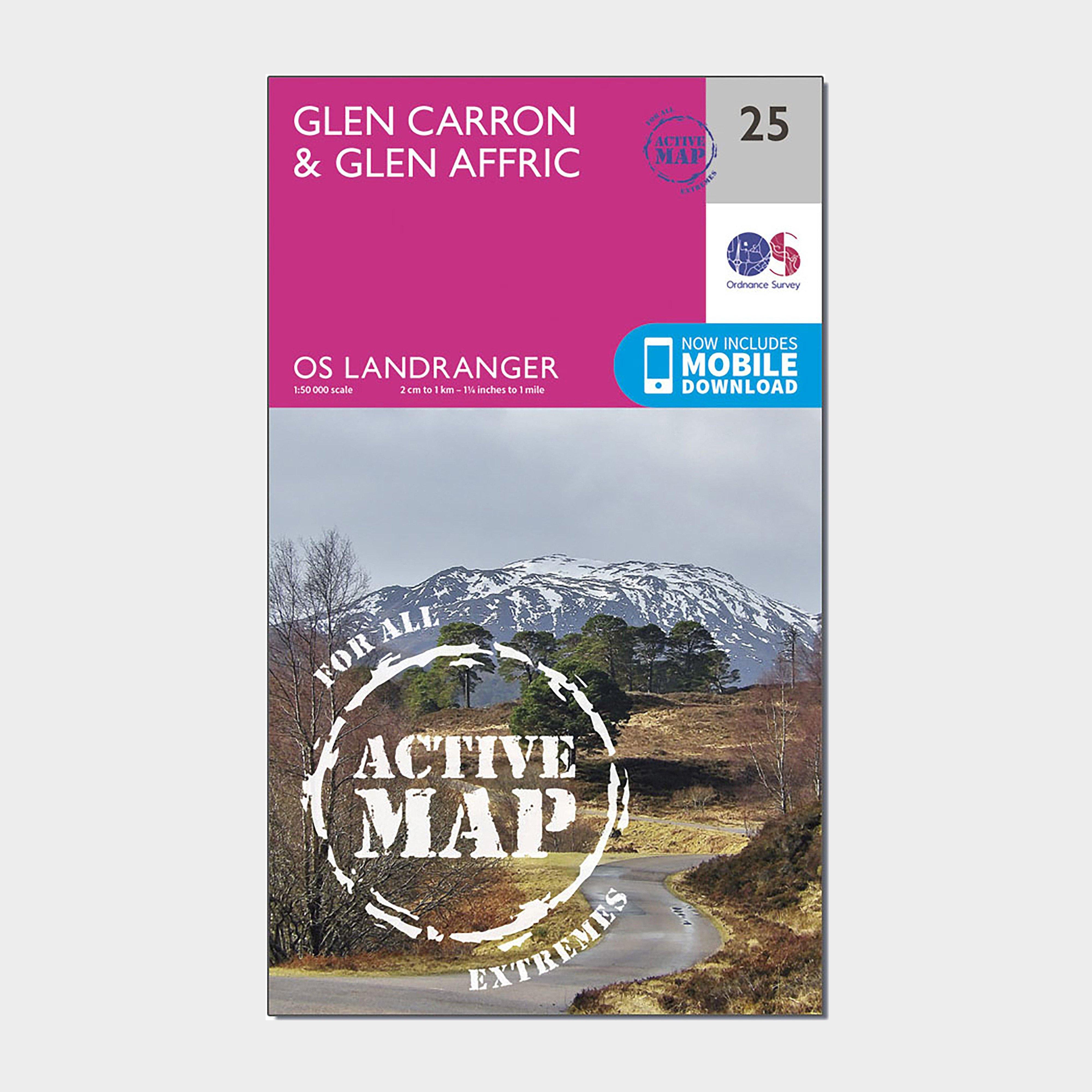 Ordnance Survey Landranger Active 25 Glen CarronandGlen Affric Map With Digital Version - D/d  D/d
