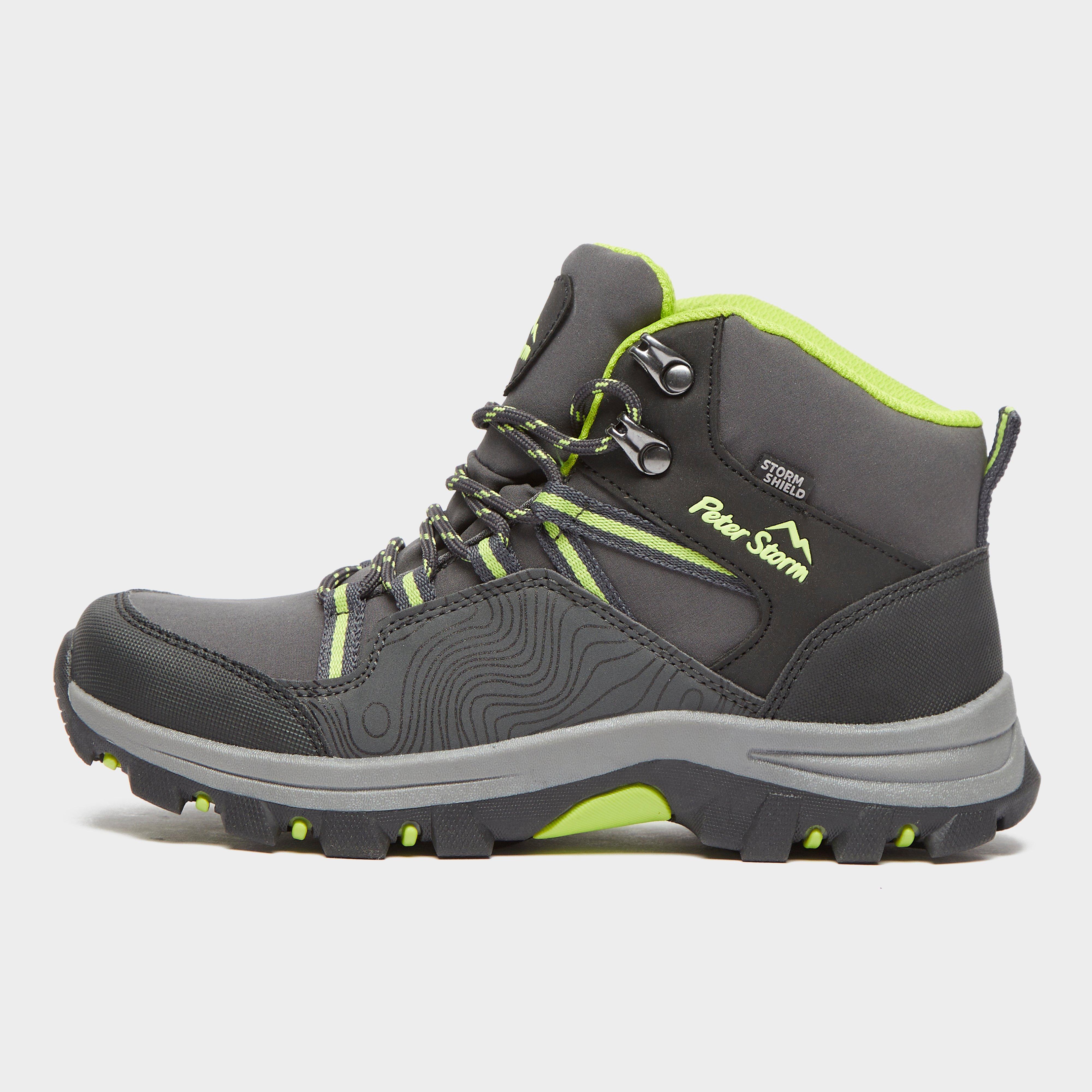 Peter Storm Kids Latitude Waterproof Walking Boots - Grey/green  Grey/green