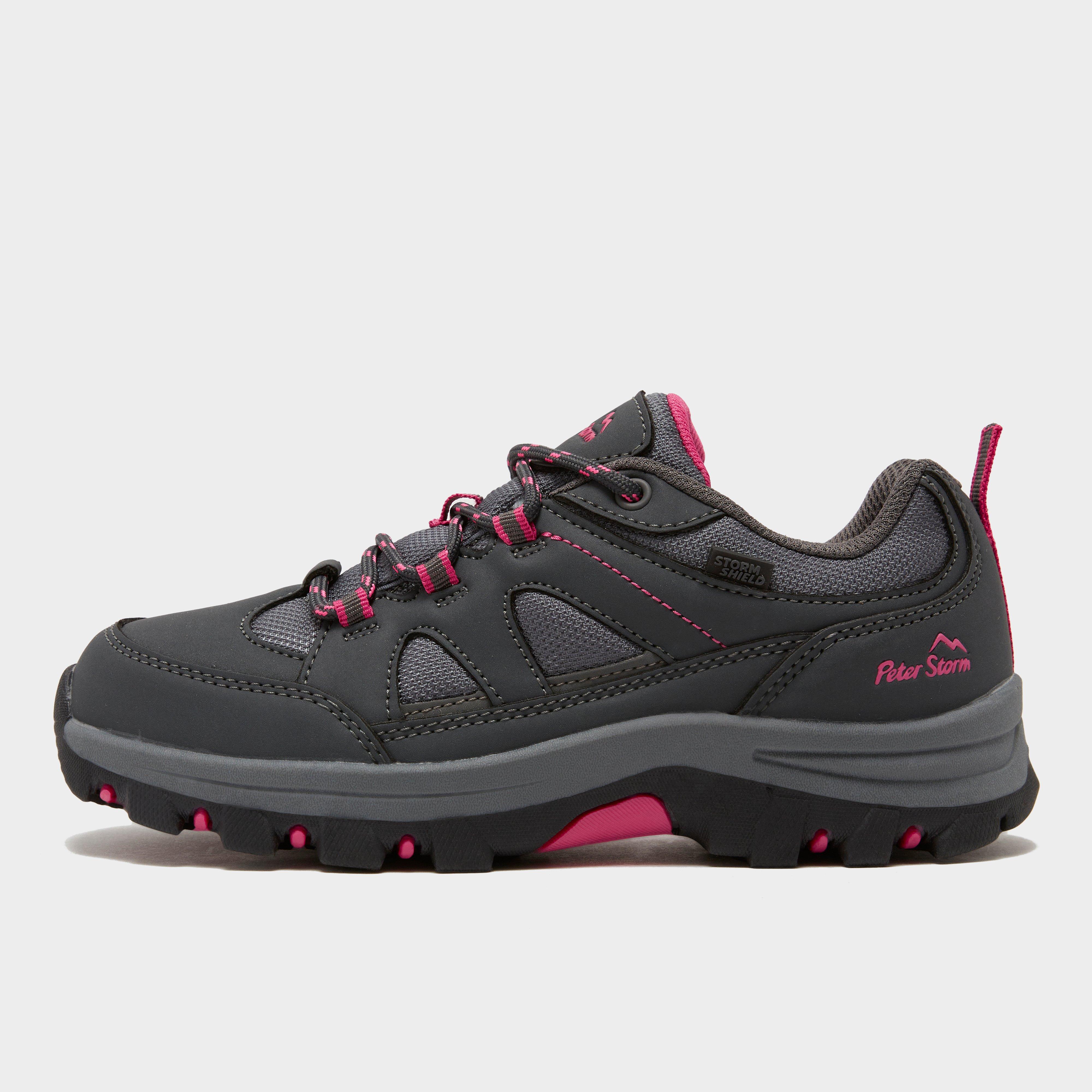 Peter Storm Kids Oxford Low Walking Shoe - Grey/pink  Grey/pink