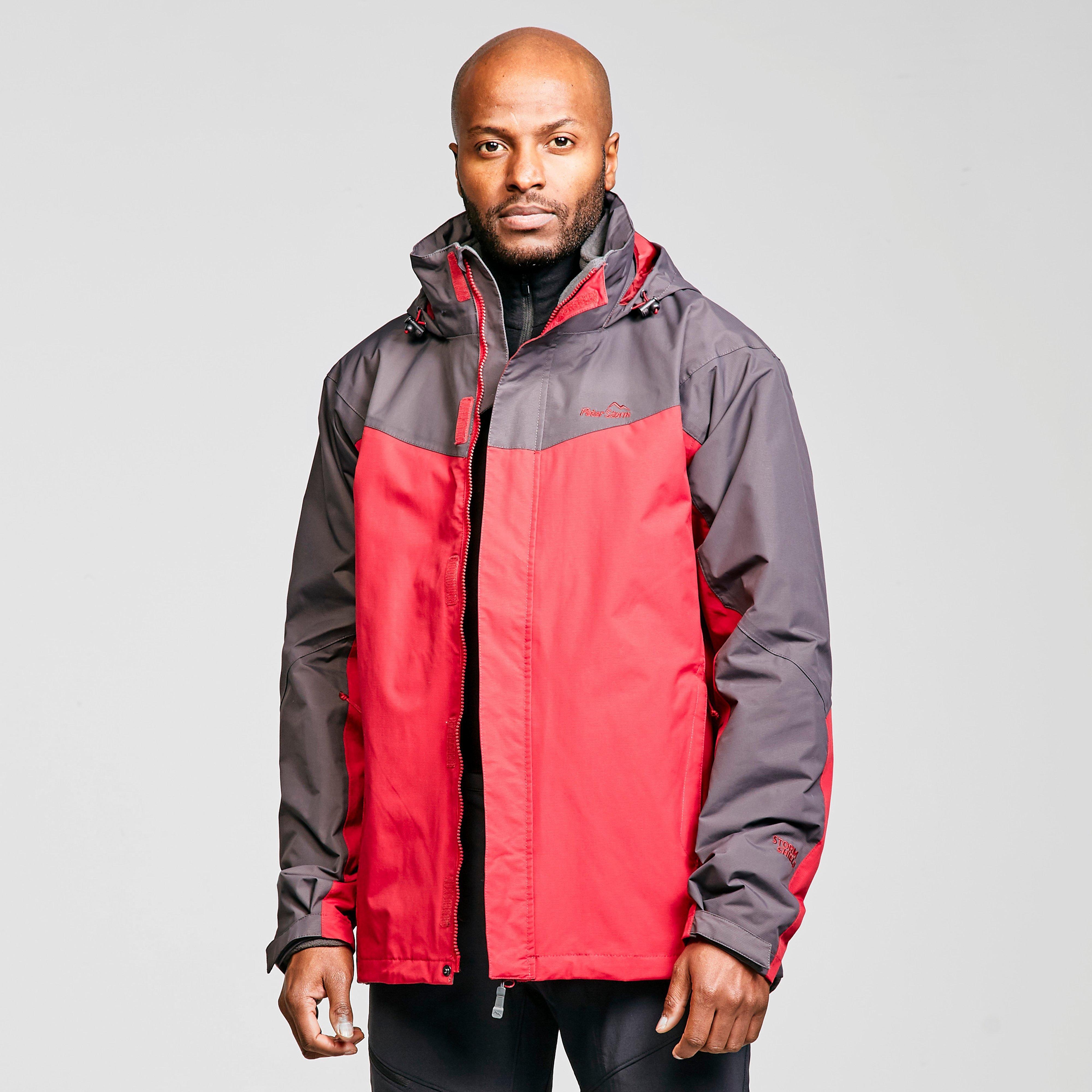 Peter Storm Mens Lakeside 3-in-1 Jacket - Red/grey  Red/grey