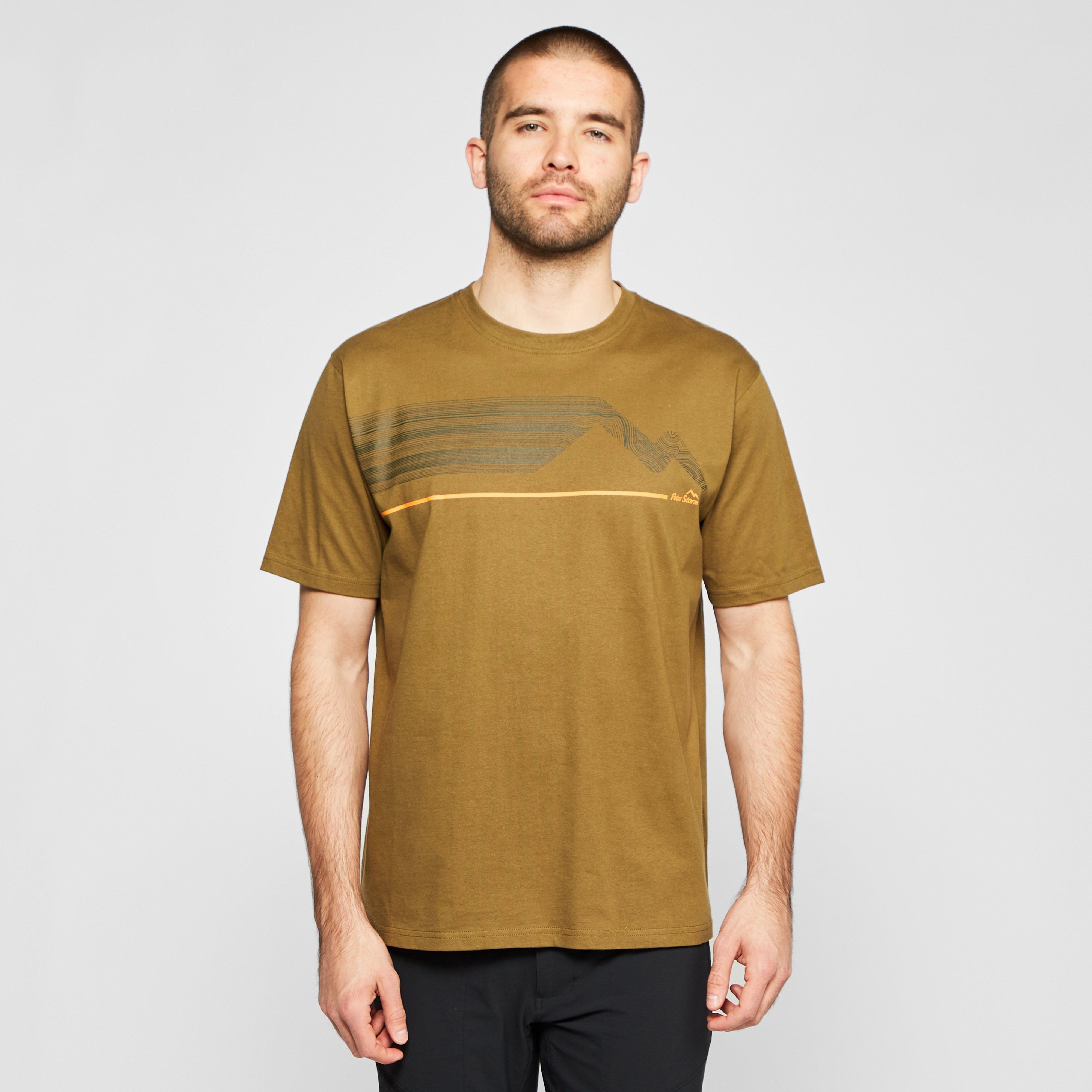 Peter Storm Mens Logo Contour T-shirt - Military Olive/khk  Military Olive/khk