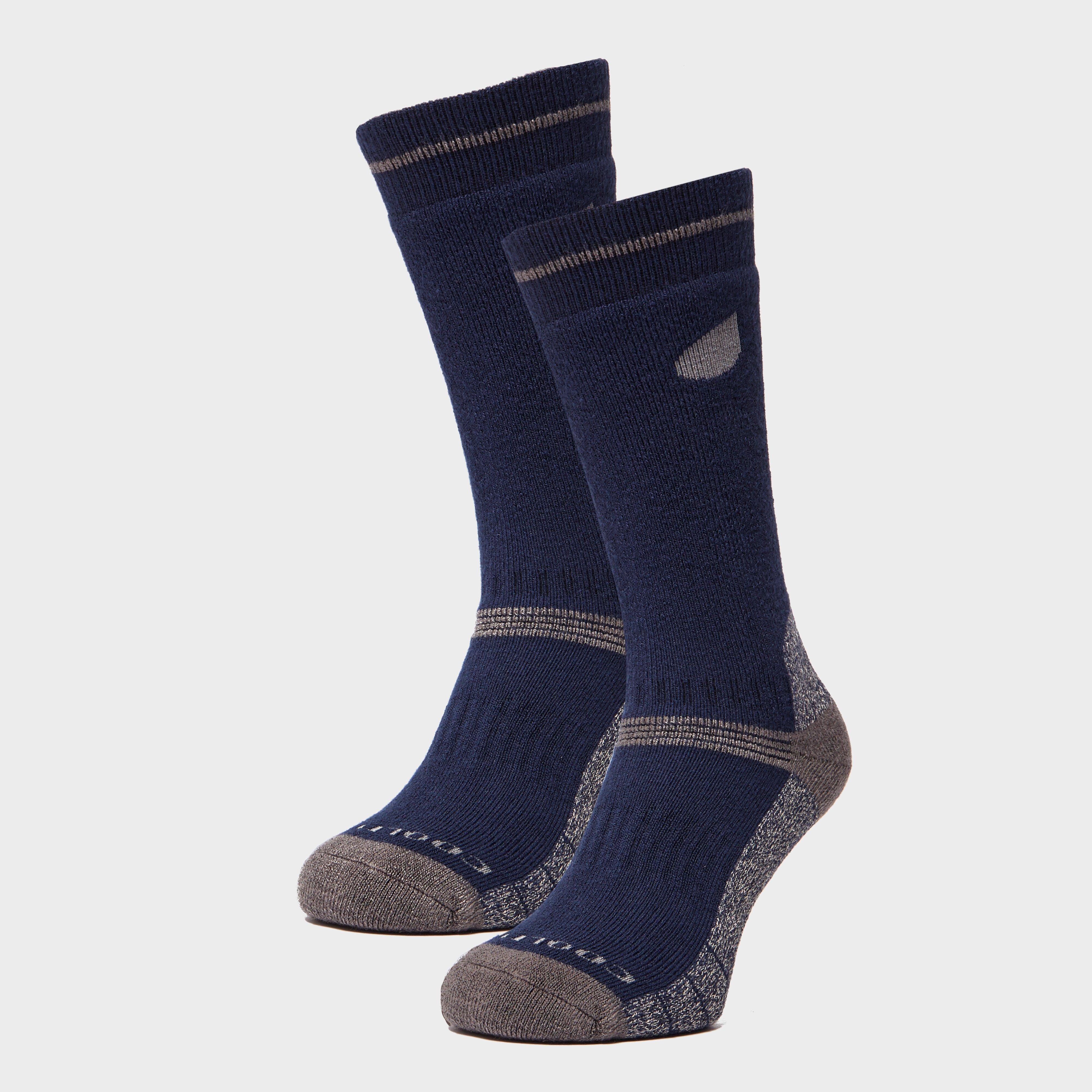 Peter Storm Mens Midweight Outdoor Socks - 2 Pair Pack - Navy/navy  Navy/navy