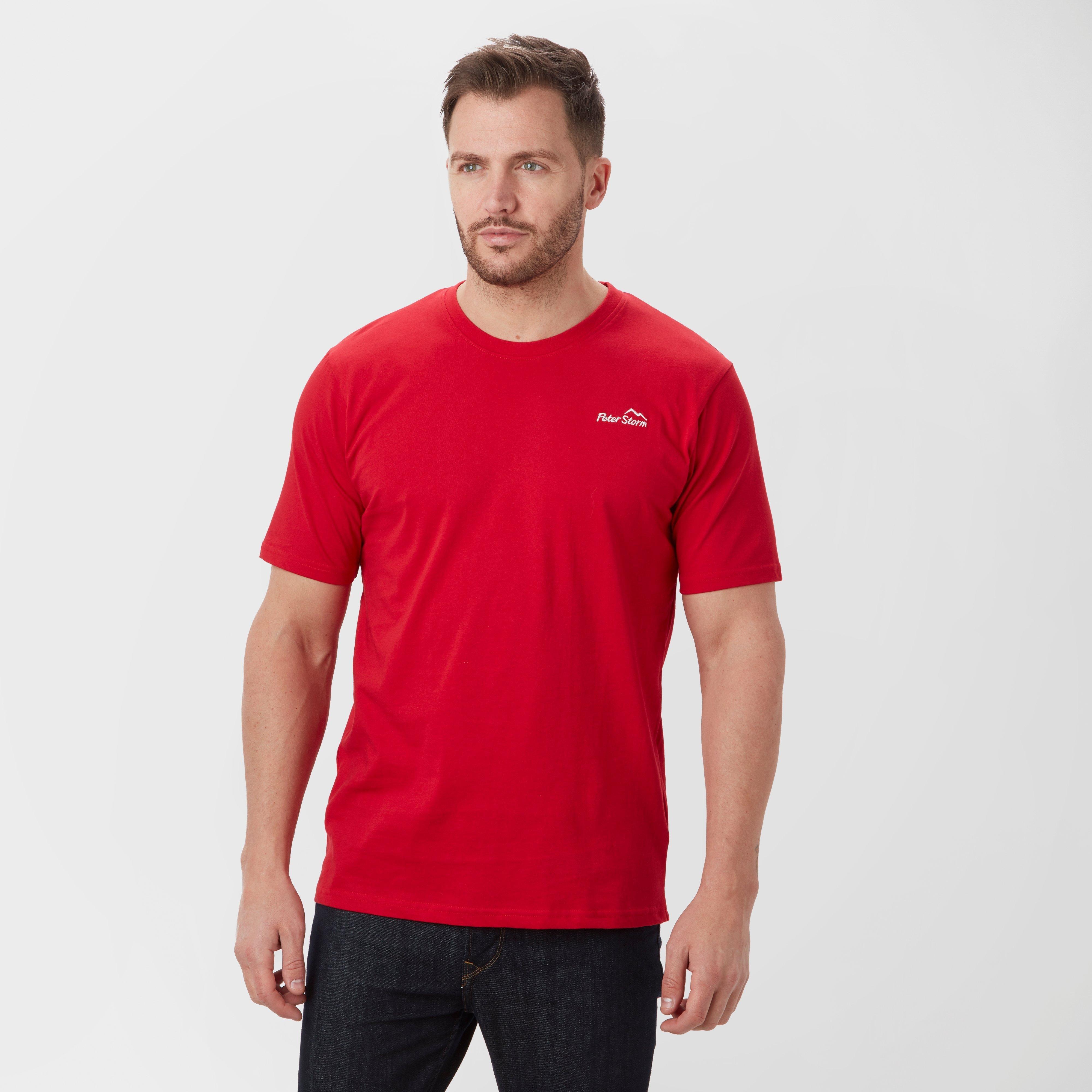 Peter Storm Mens Miles T-shirt - Red/brd  Red/brd