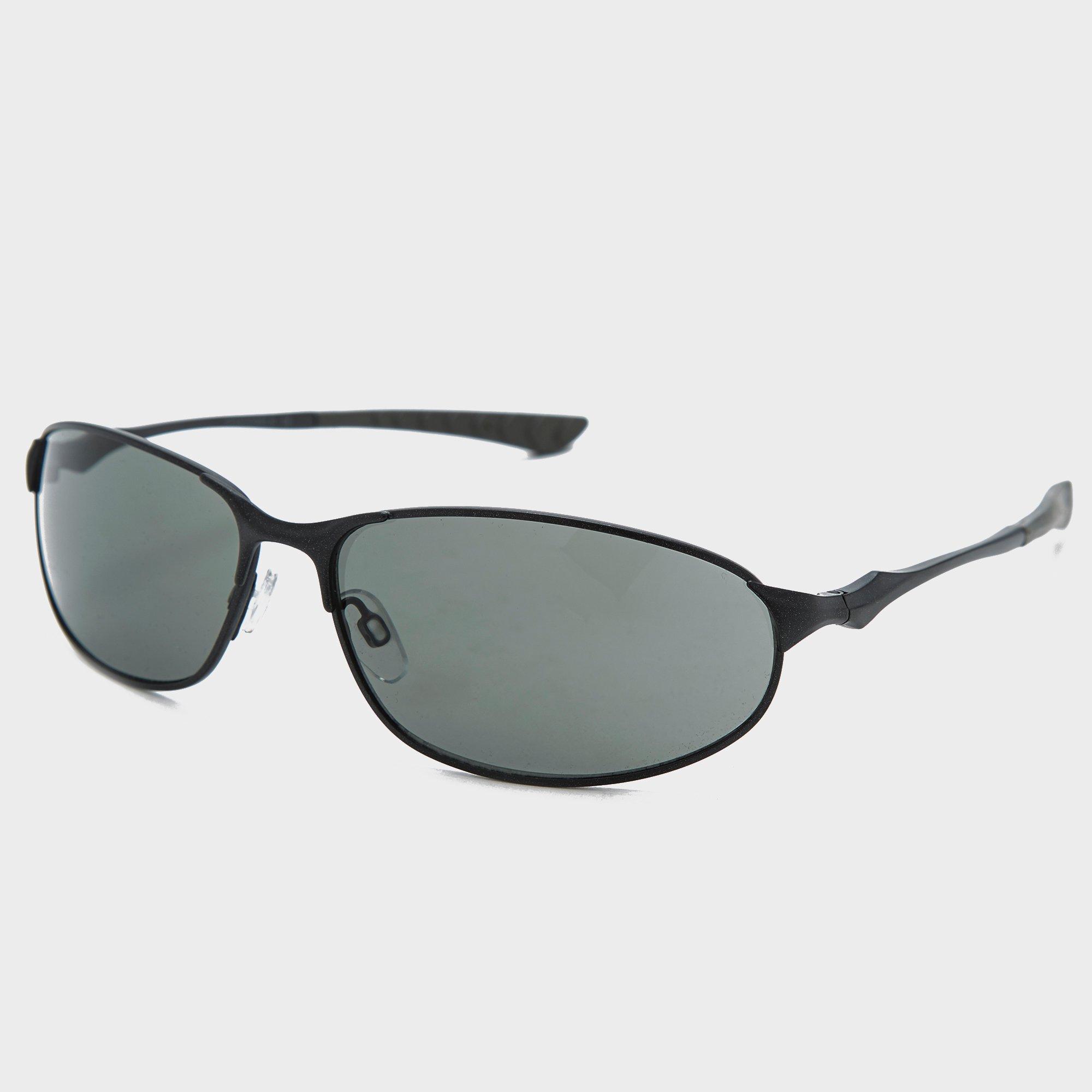 Peter Storm Mens Oval Metal Full Frame Sports Sunglasses - Black/blk  Black/blk