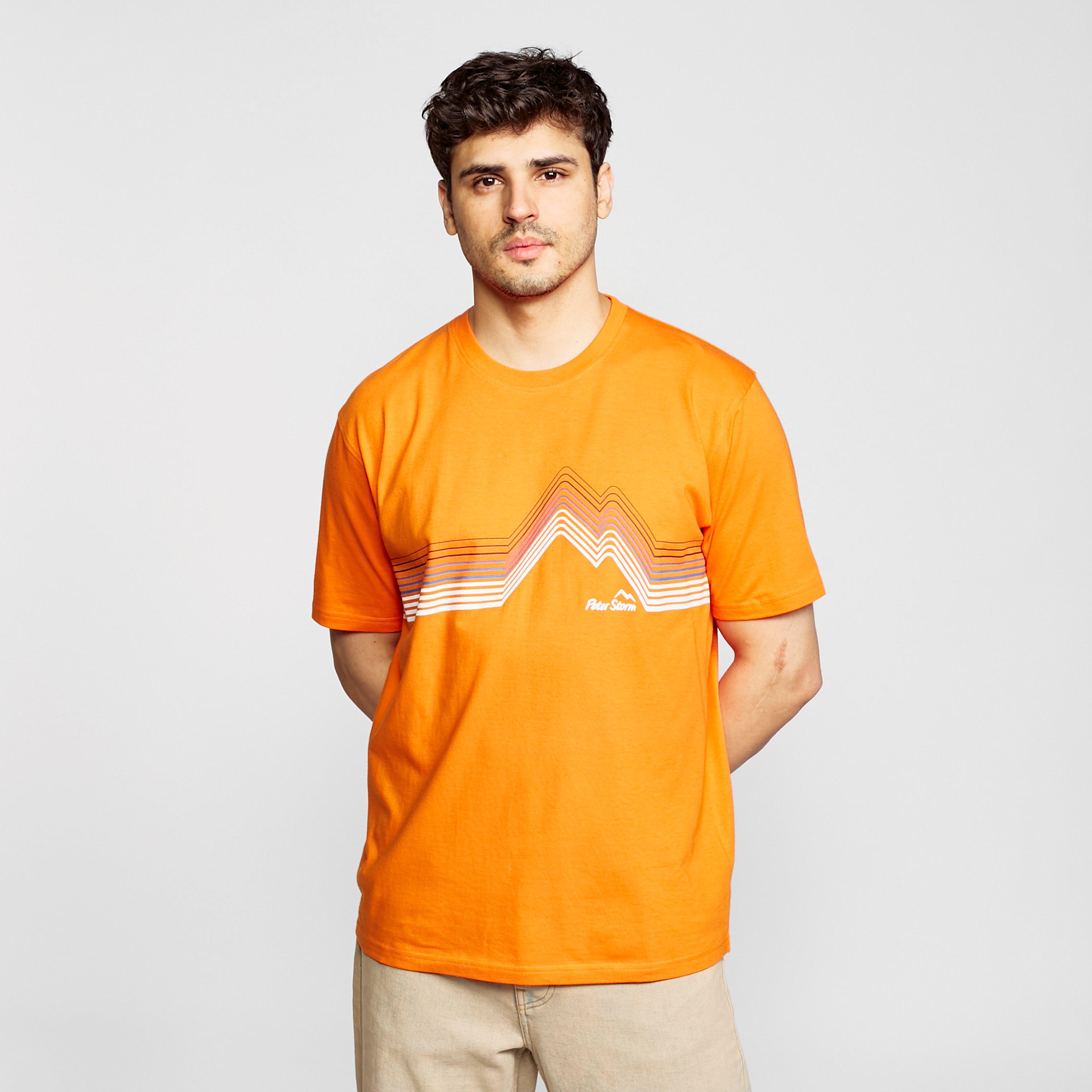 Peter Storm Mens Retro T-shirt - Orange/org  Orange/org