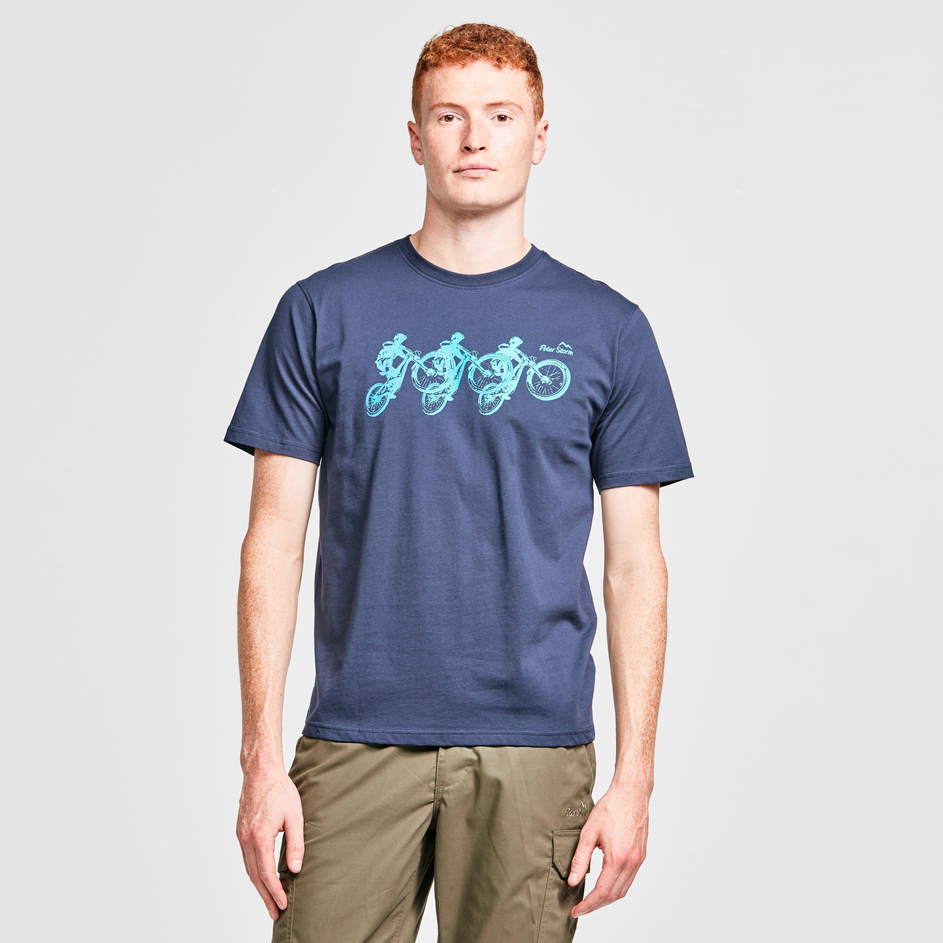 Peter Storm Mens Triple Bike T-shirt - Navy/nvy  Navy/nvy