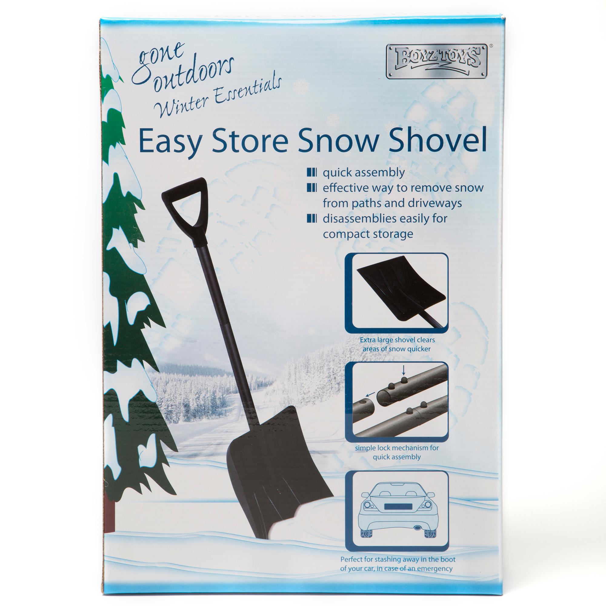 Boyz Toys Easy Store Snow Shovel - Black  Black