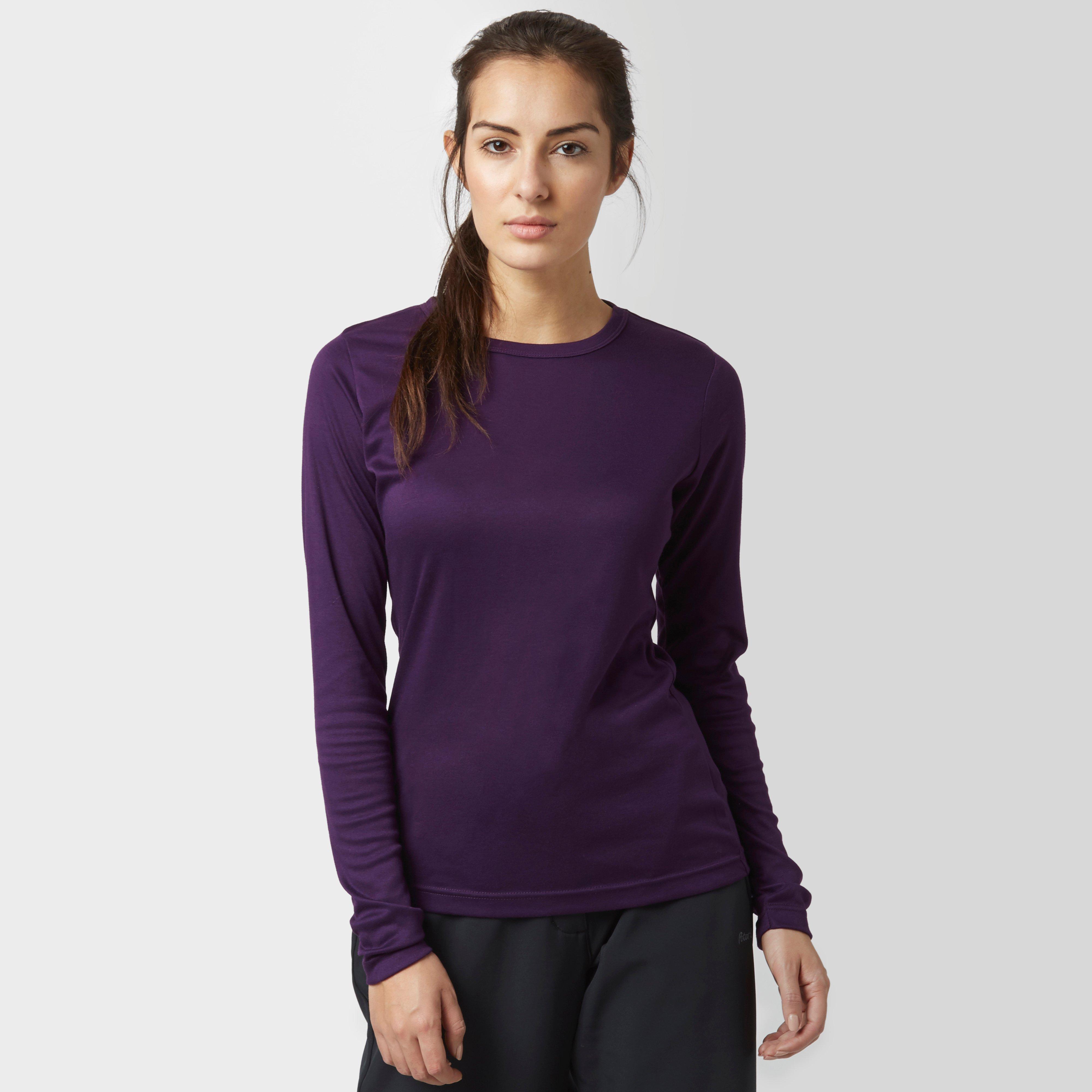Peter Storm Womens Long Sleeve Thermal Crew - Purple/purple  Purple/purple