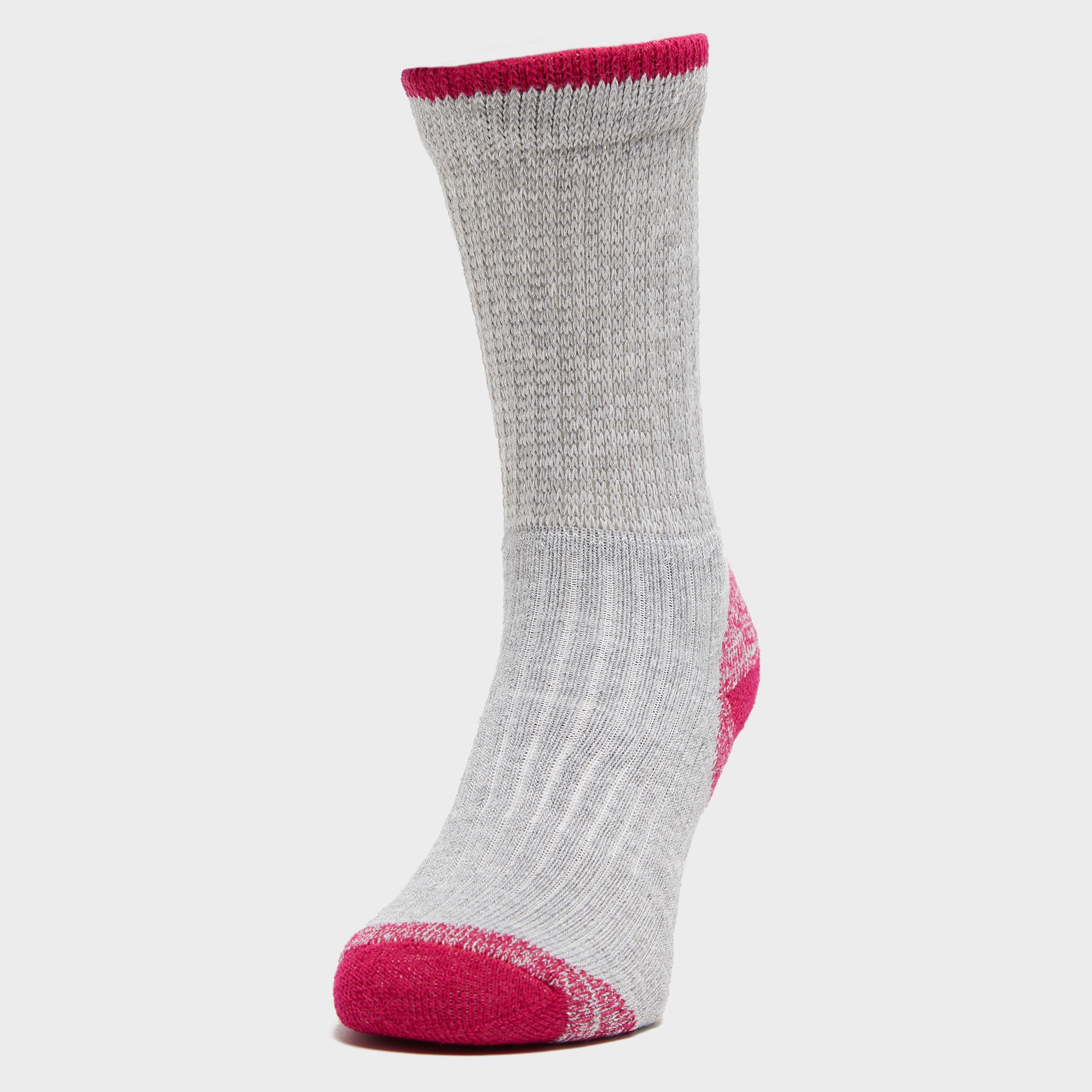 Brasher Womens Hiker Socks - Grey/gry/pnk  Grey/gry/pnk