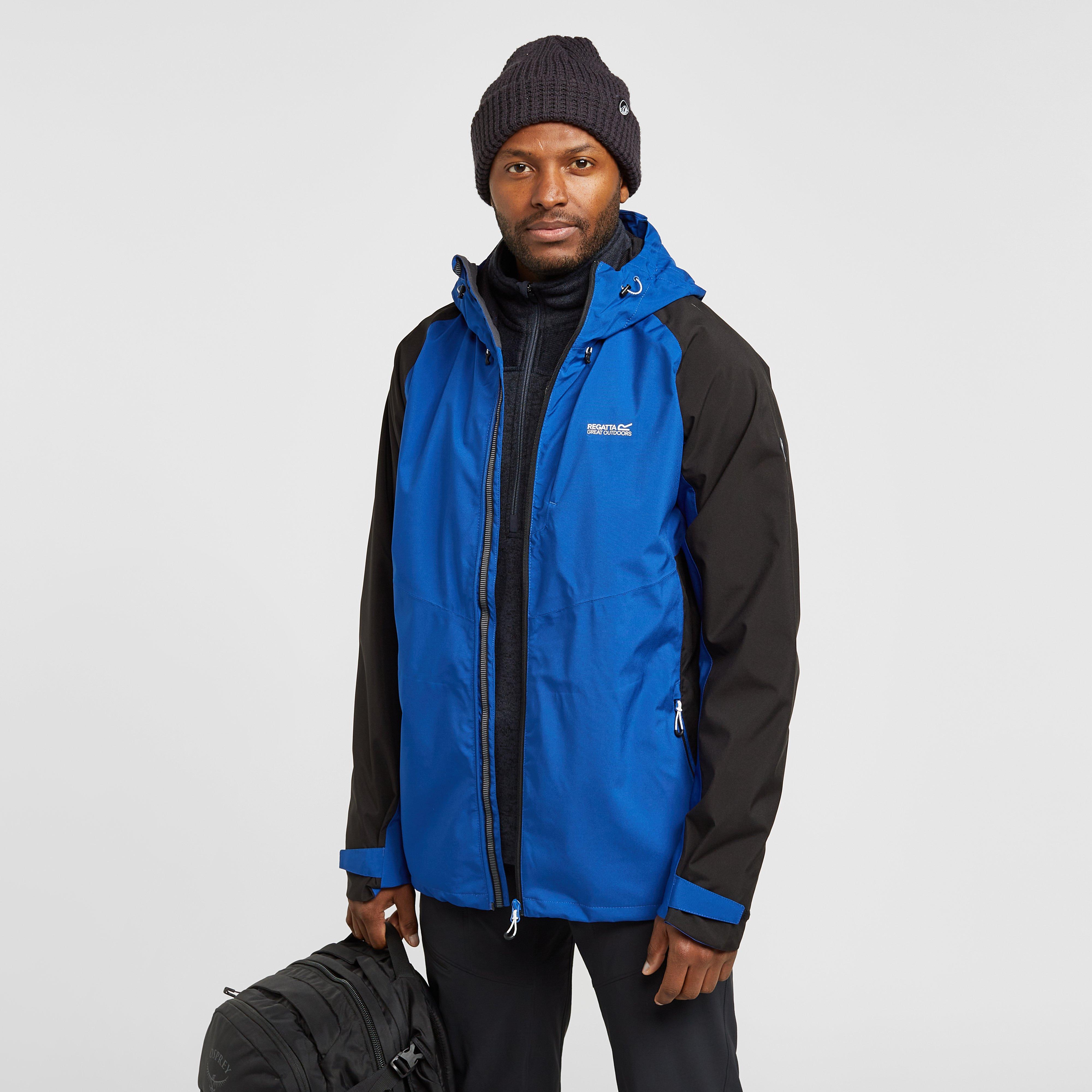 Regatta Mens Britedale Waterproof Jacket - Blue/black  Blue/black