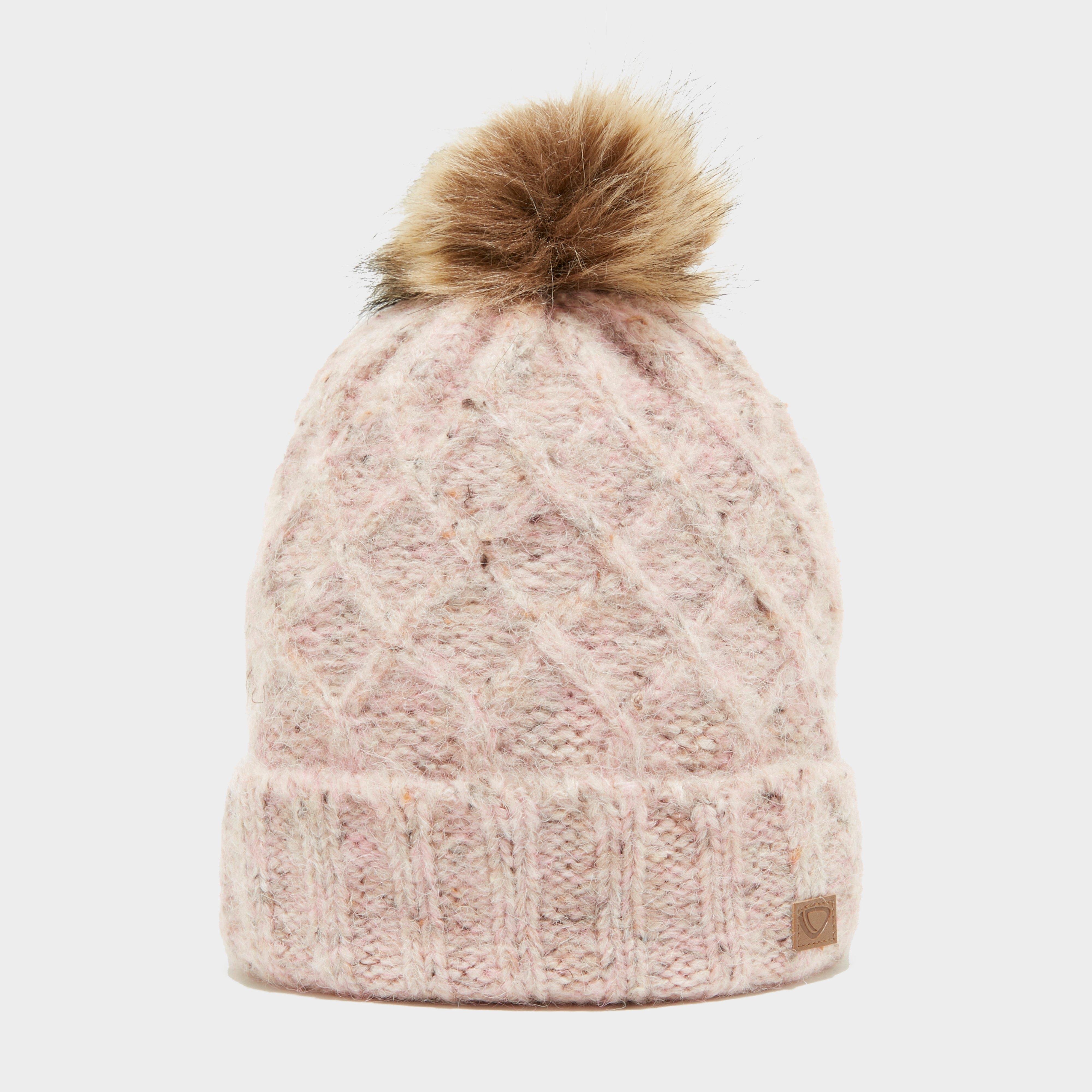 Brasher Womens Luxury Knit Pom Hat - Pink/pink  Pink/pink