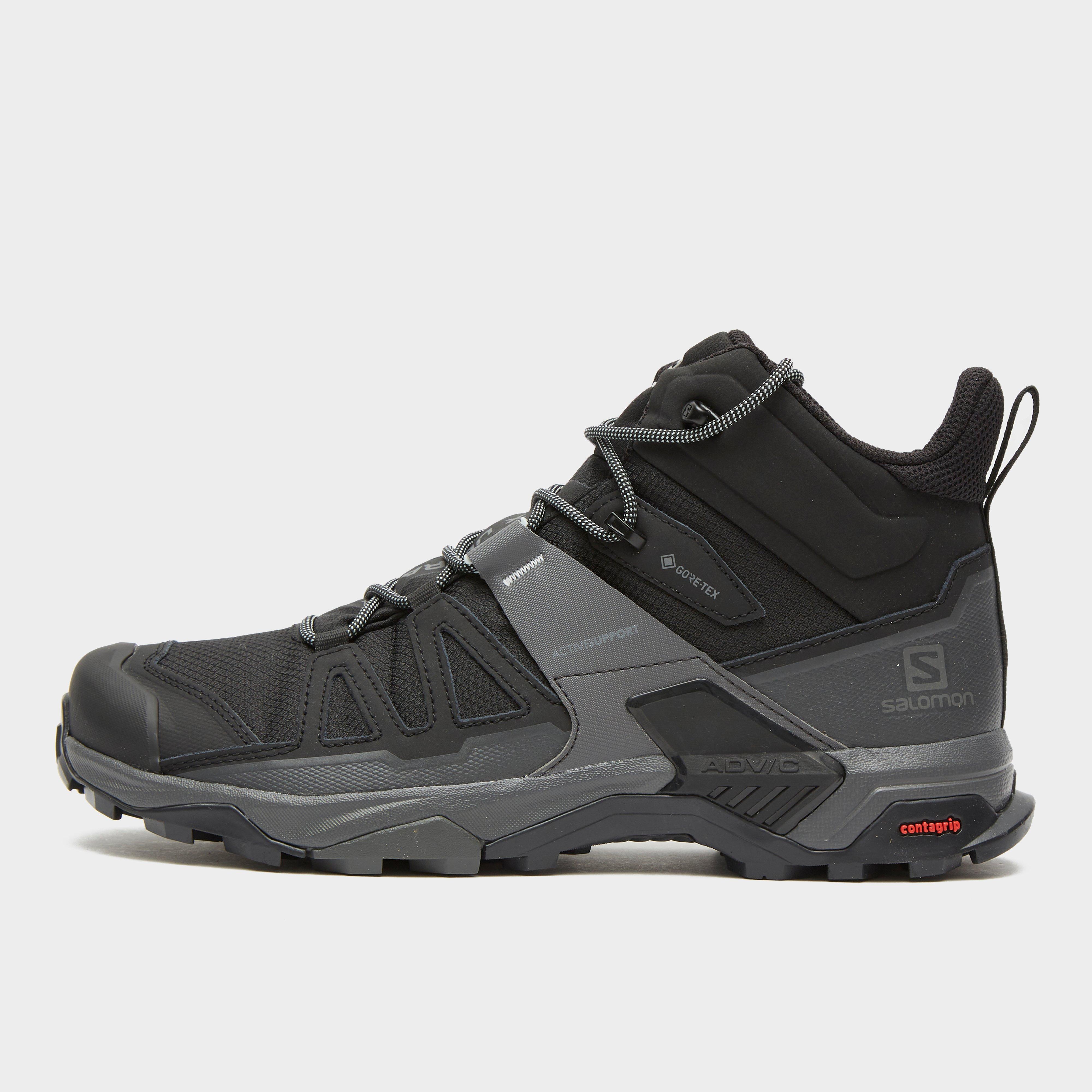 Salomon Mens X Ultra 4 Mid Gore-tex Walking Boots - Black/black  Black/black