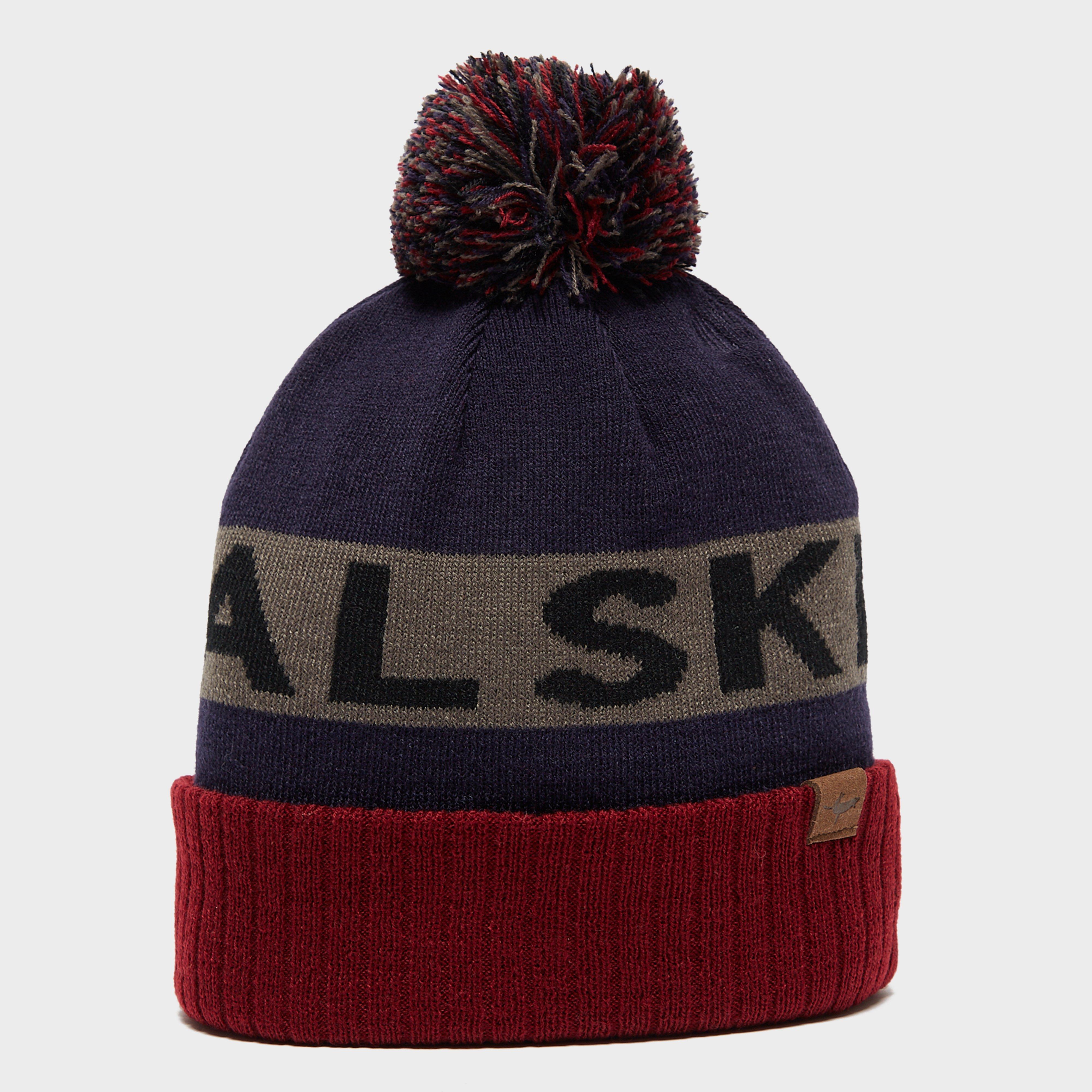 Sealskinz Waterproof Knitted Bobble Hat - Navy/red  Navy/red