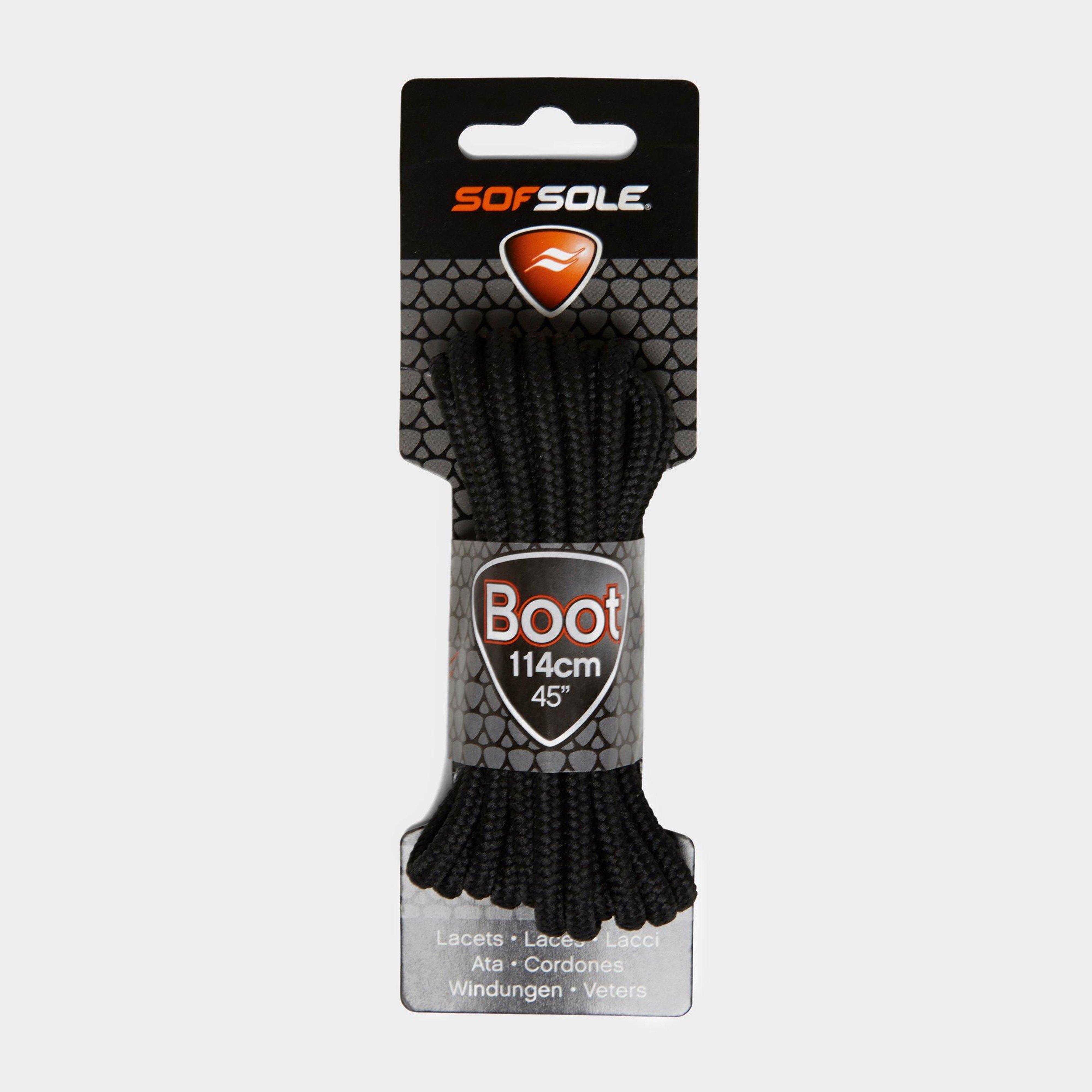 Sof Sole Wax Boot Laces - 114cm - Black/blk  Black/blk