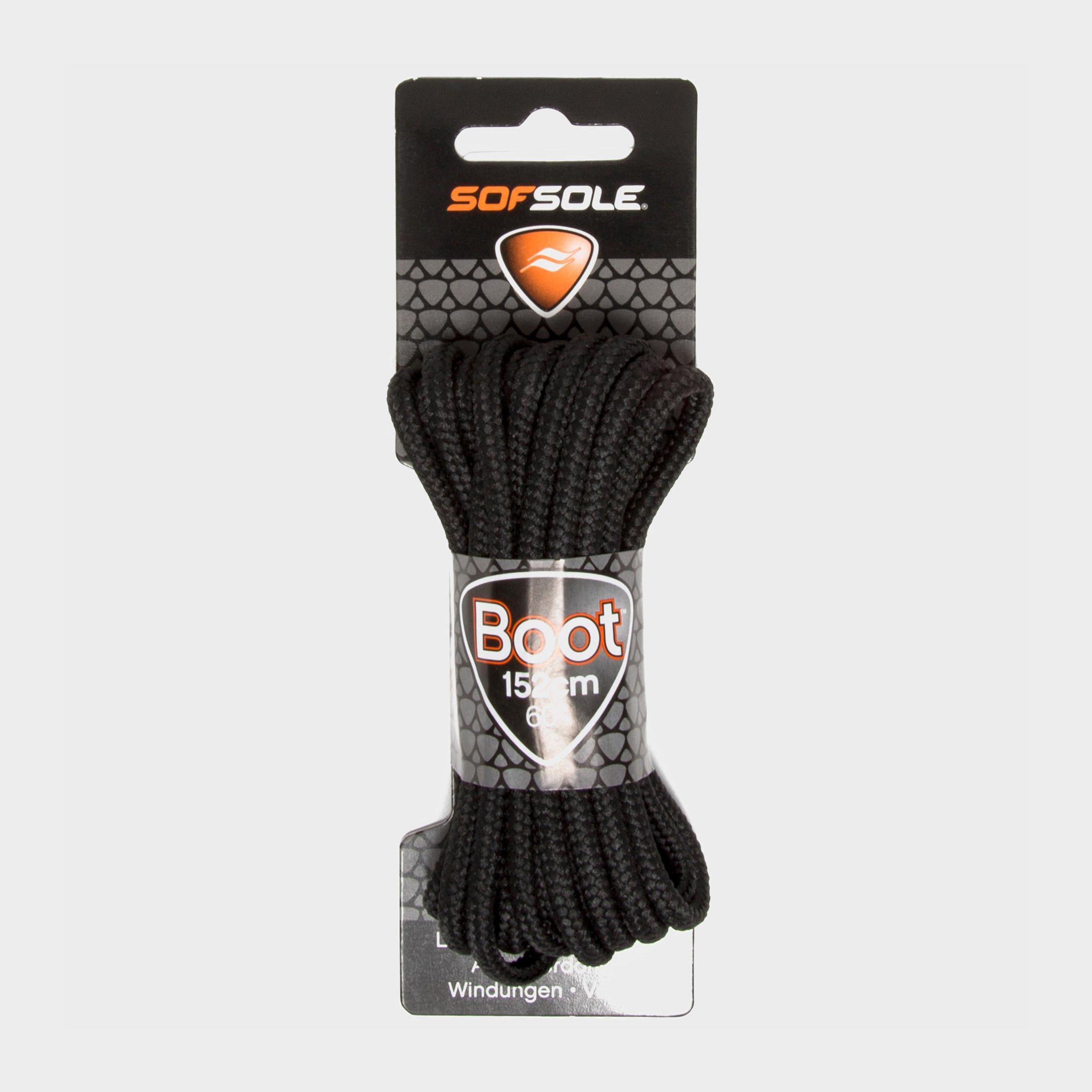 Sof Sole Wax Boot Laces - 152cm - Black/blk  Black/blk
