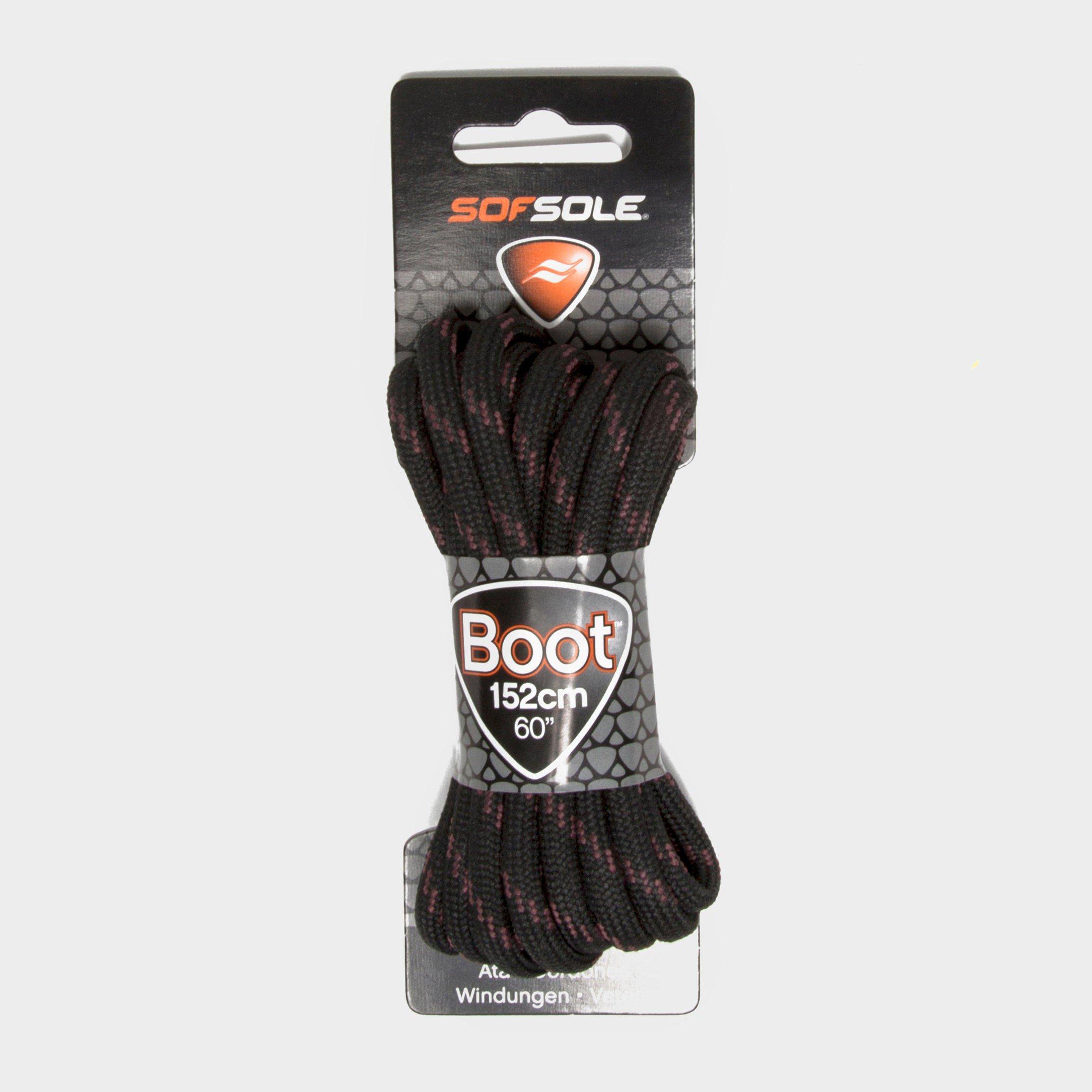 Sof Sole Wax Boot Laces - 152cm - Black/tan  Black/tan