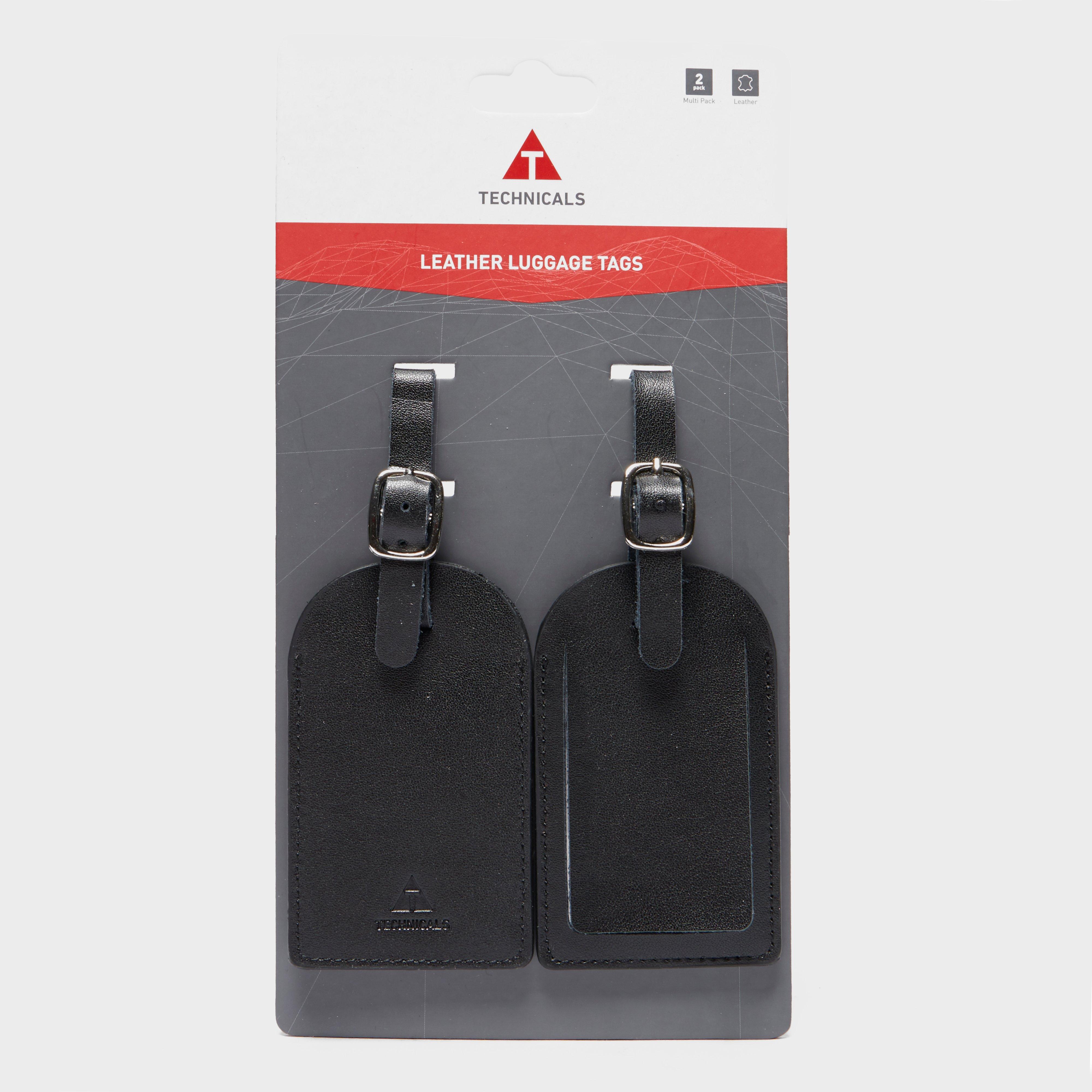 Technicals Set Of 2 Leather Luggage Tags - Black/blk  Black/blk