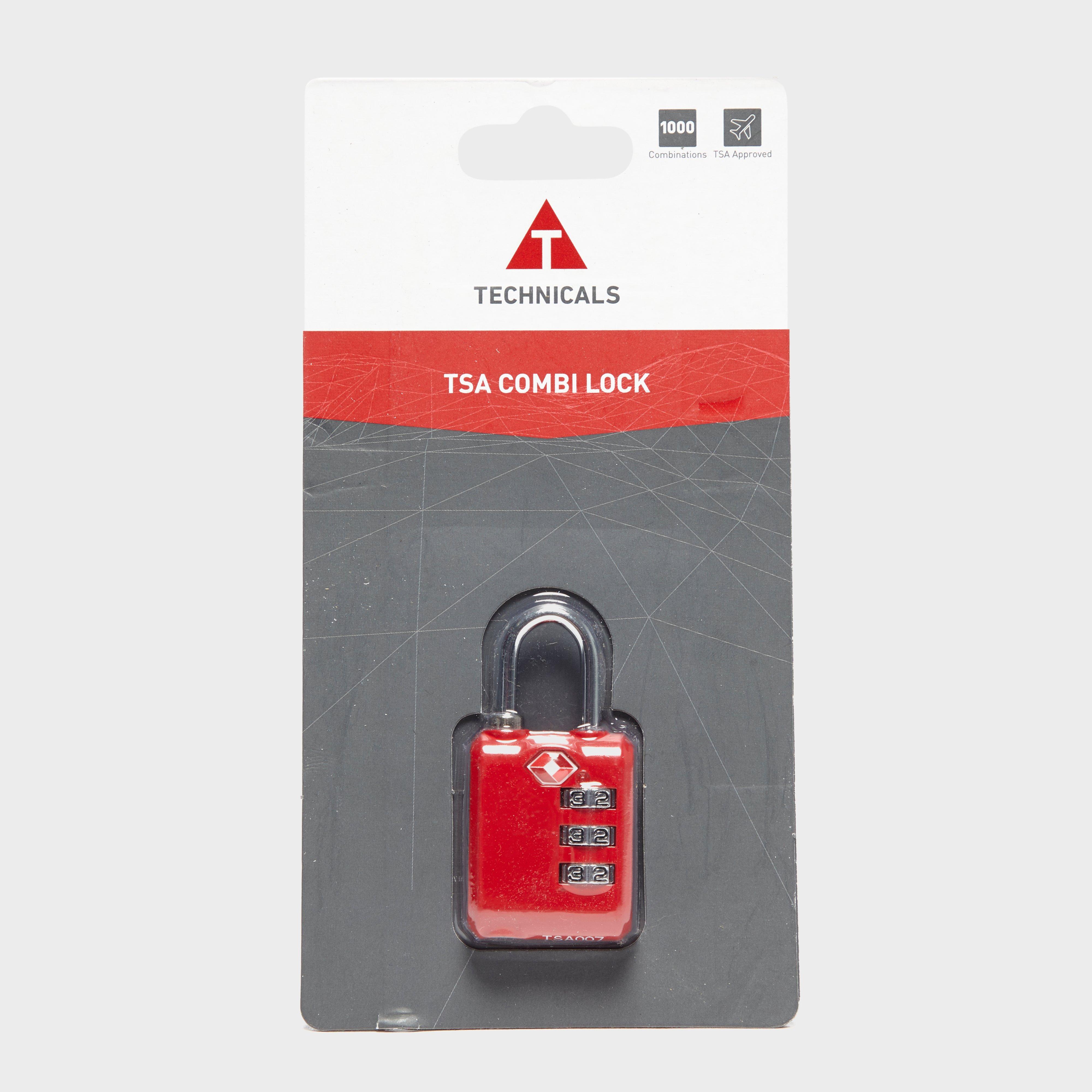 Technicals Tsa Approved 3-digit Combination Lock - Red/red  Red/red