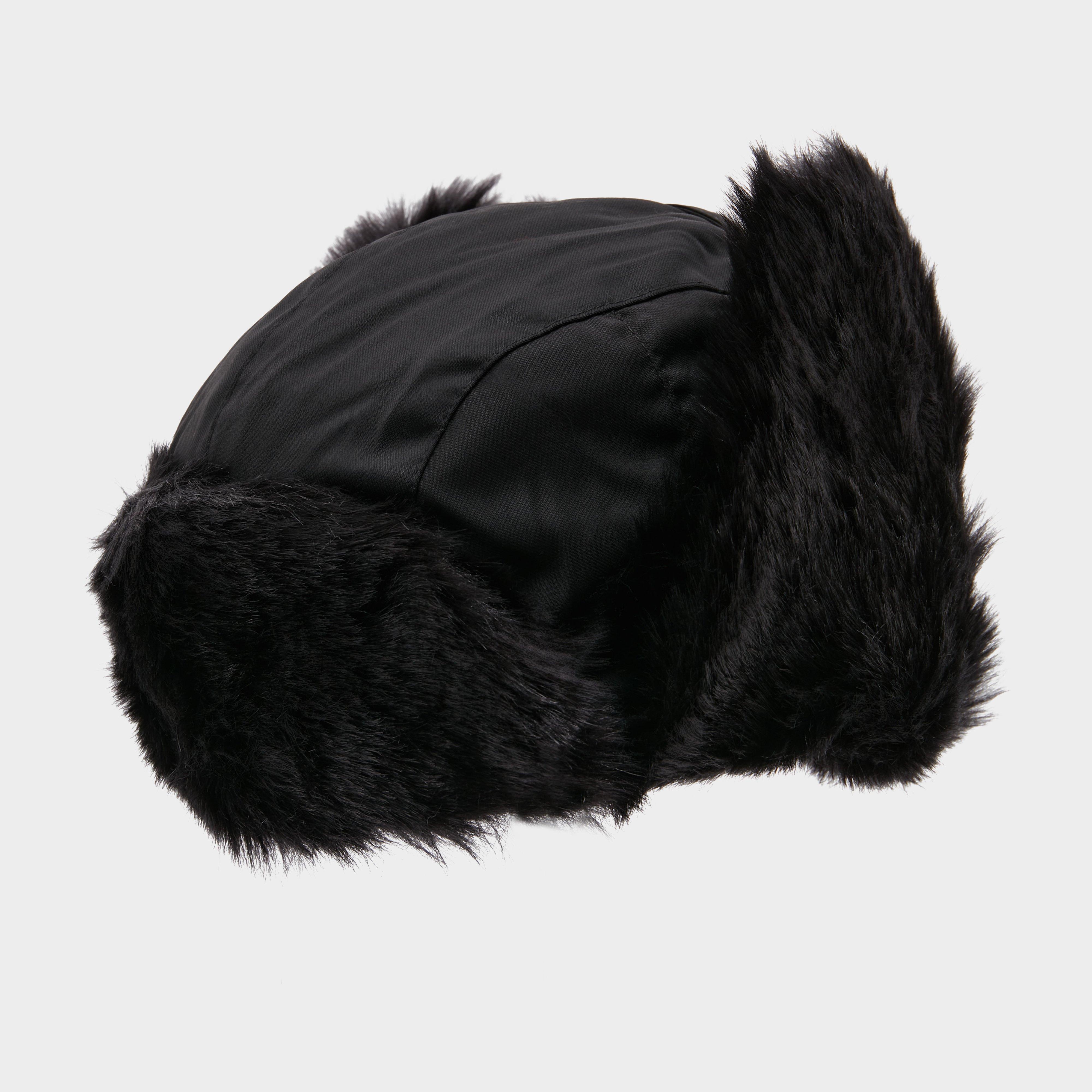 The Edge Womens Furry Trapper Hat - Black/blk  Black/blk