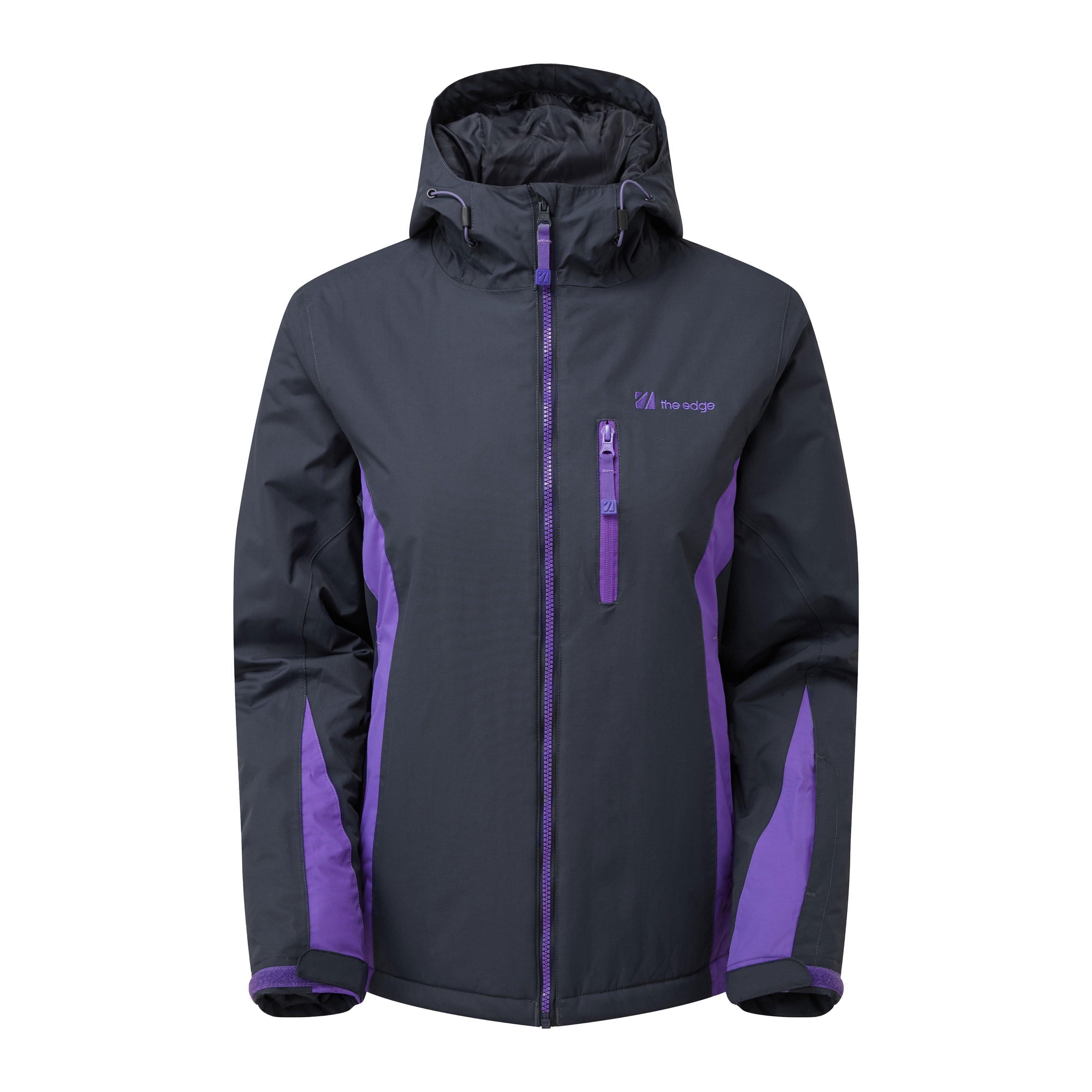 The Edge Womens Nevada Snow Jacket - Navy/purple  Navy/purple