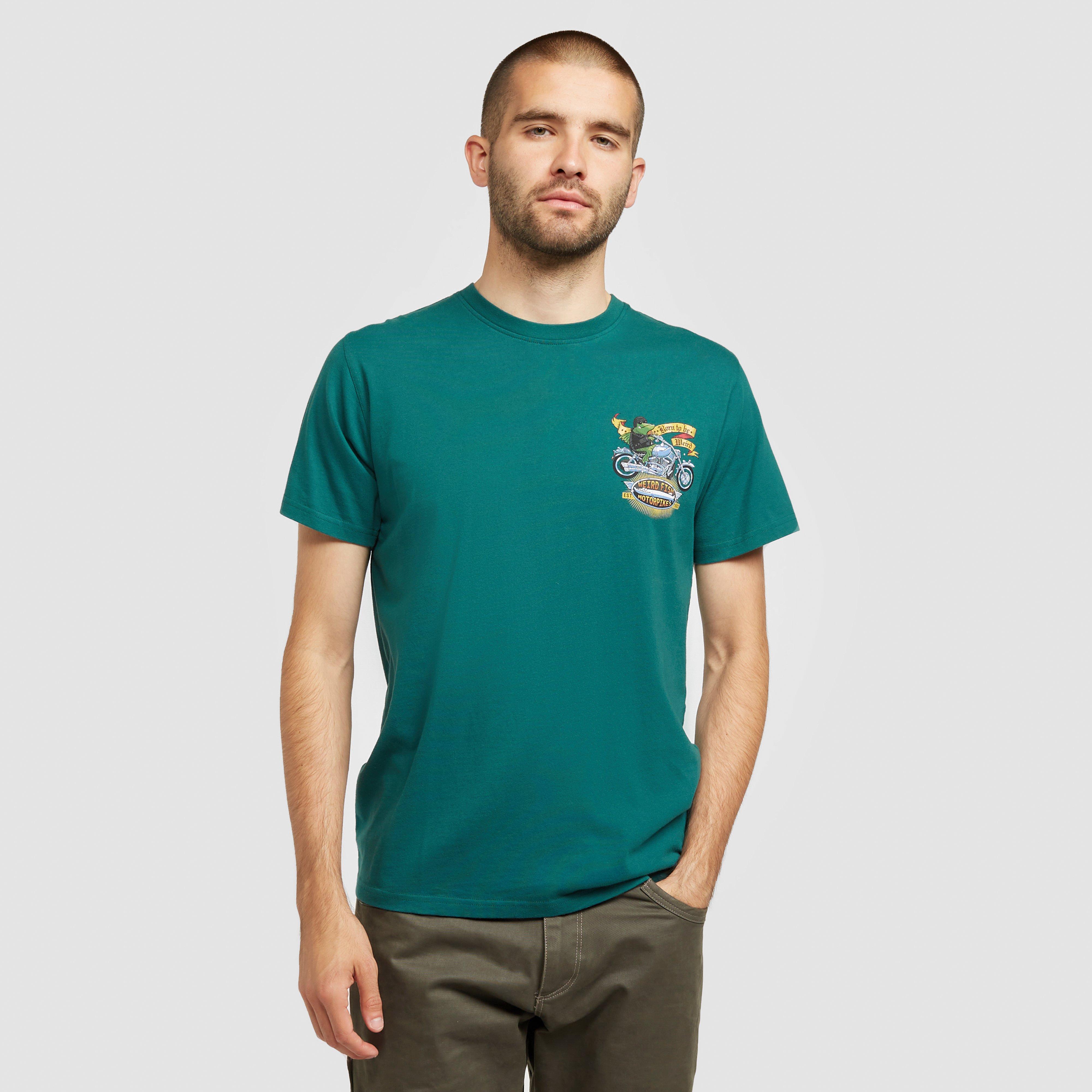 Weird Fish Mens Motorpikes T-shirt - Green/green  Green/green